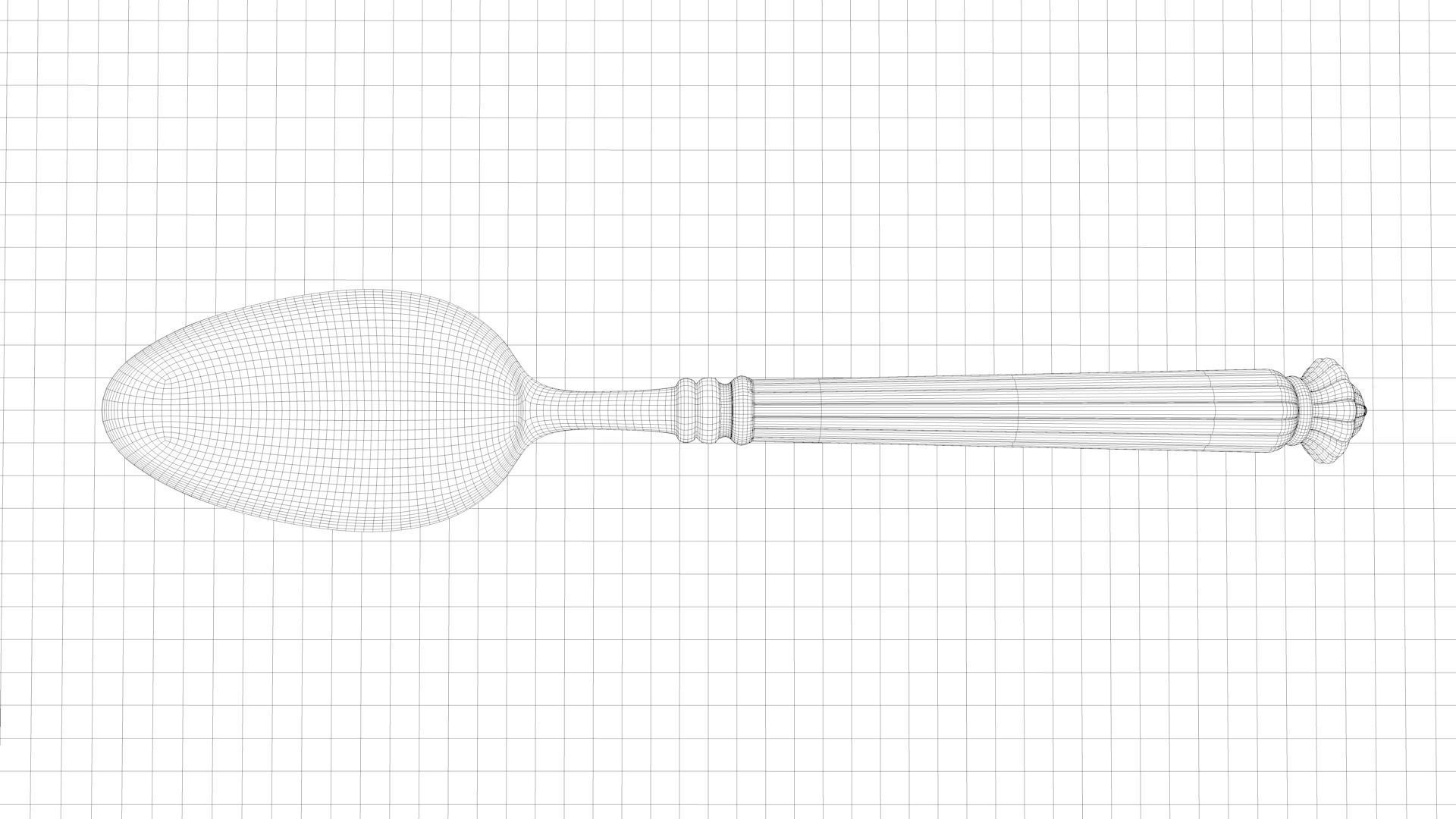 Tableware spoon 3D model_6