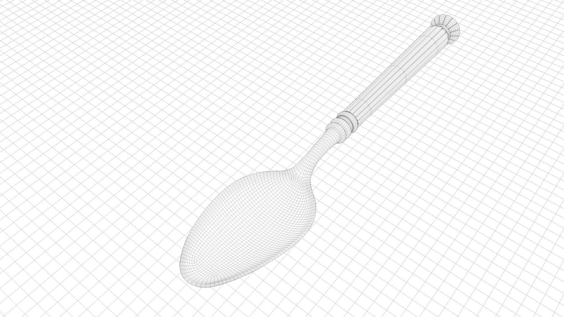 Tableware spoon 3D model_7