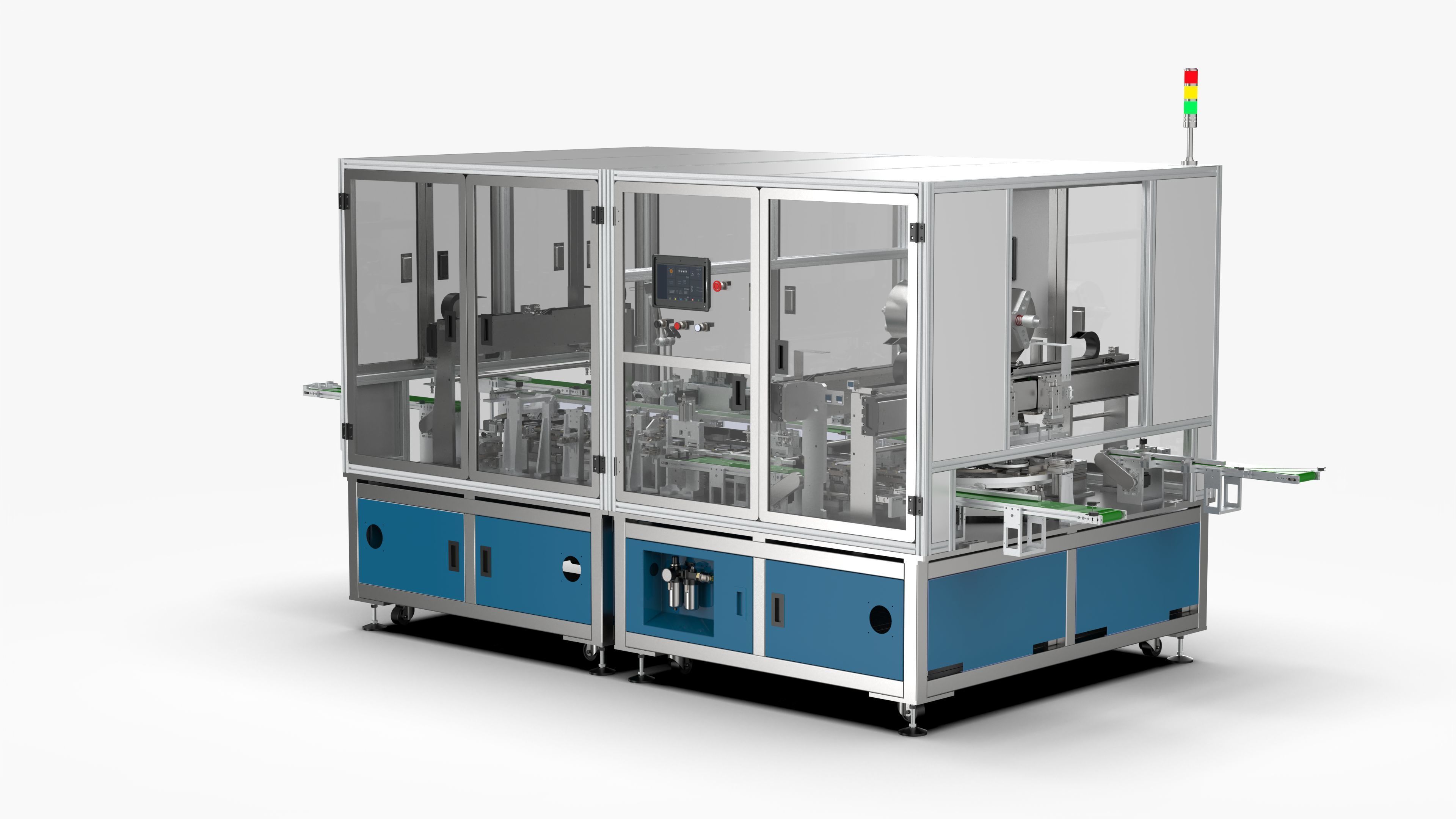 Automatic Mobile Phone Battery Adhesive Bending Production Line 3D model_2