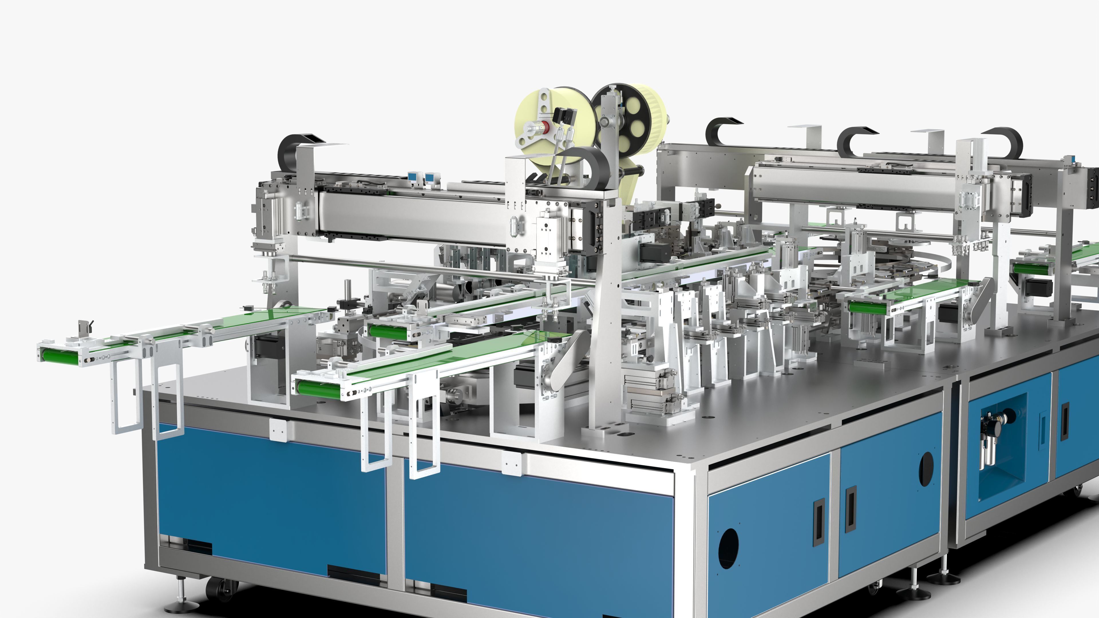 Automatic Mobile Phone Battery Adhesive Bending Production Line 3D model_17