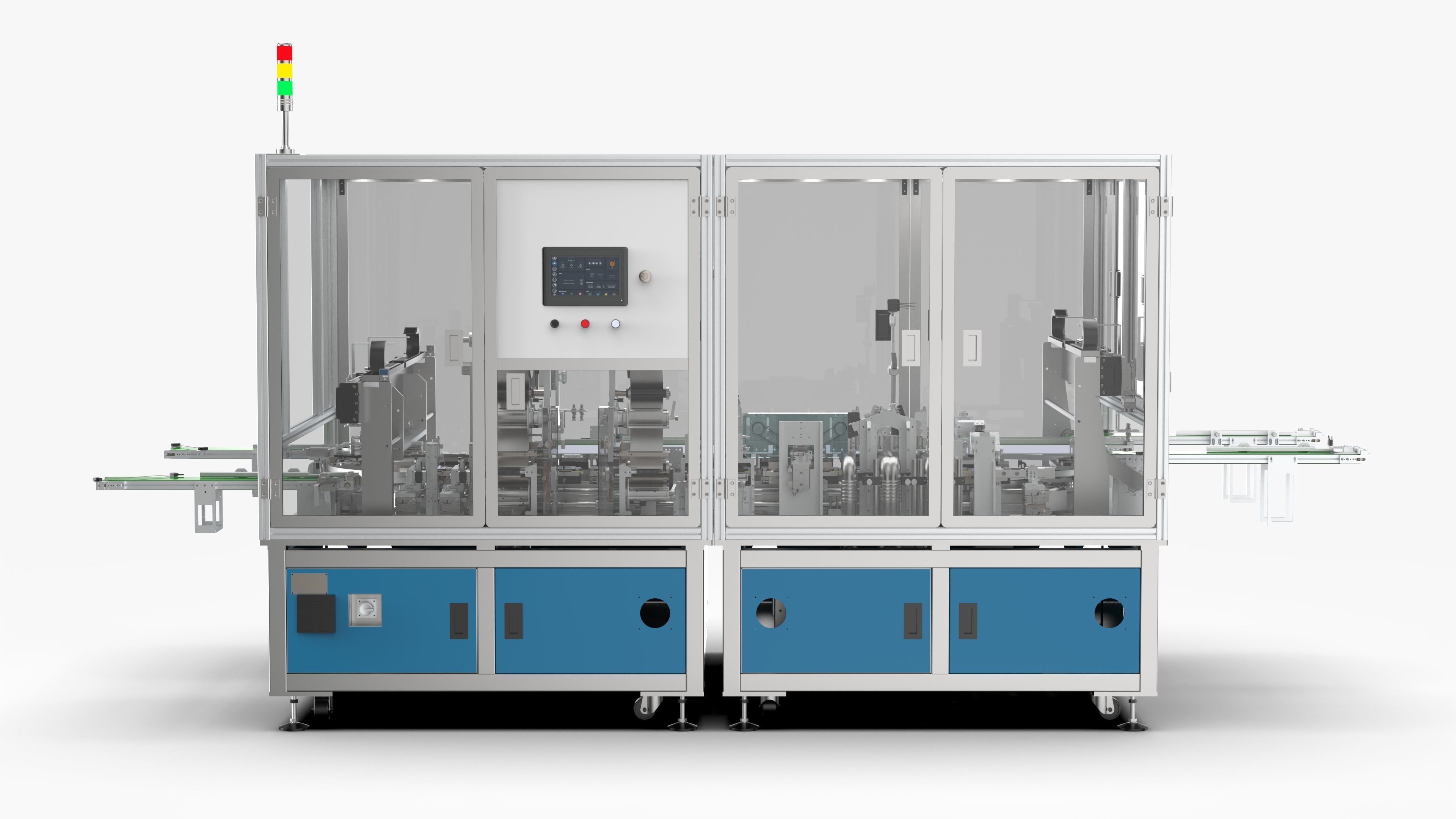 Automatic Mobile Phone Battery Adhesive Bending Production Line 3D model_5