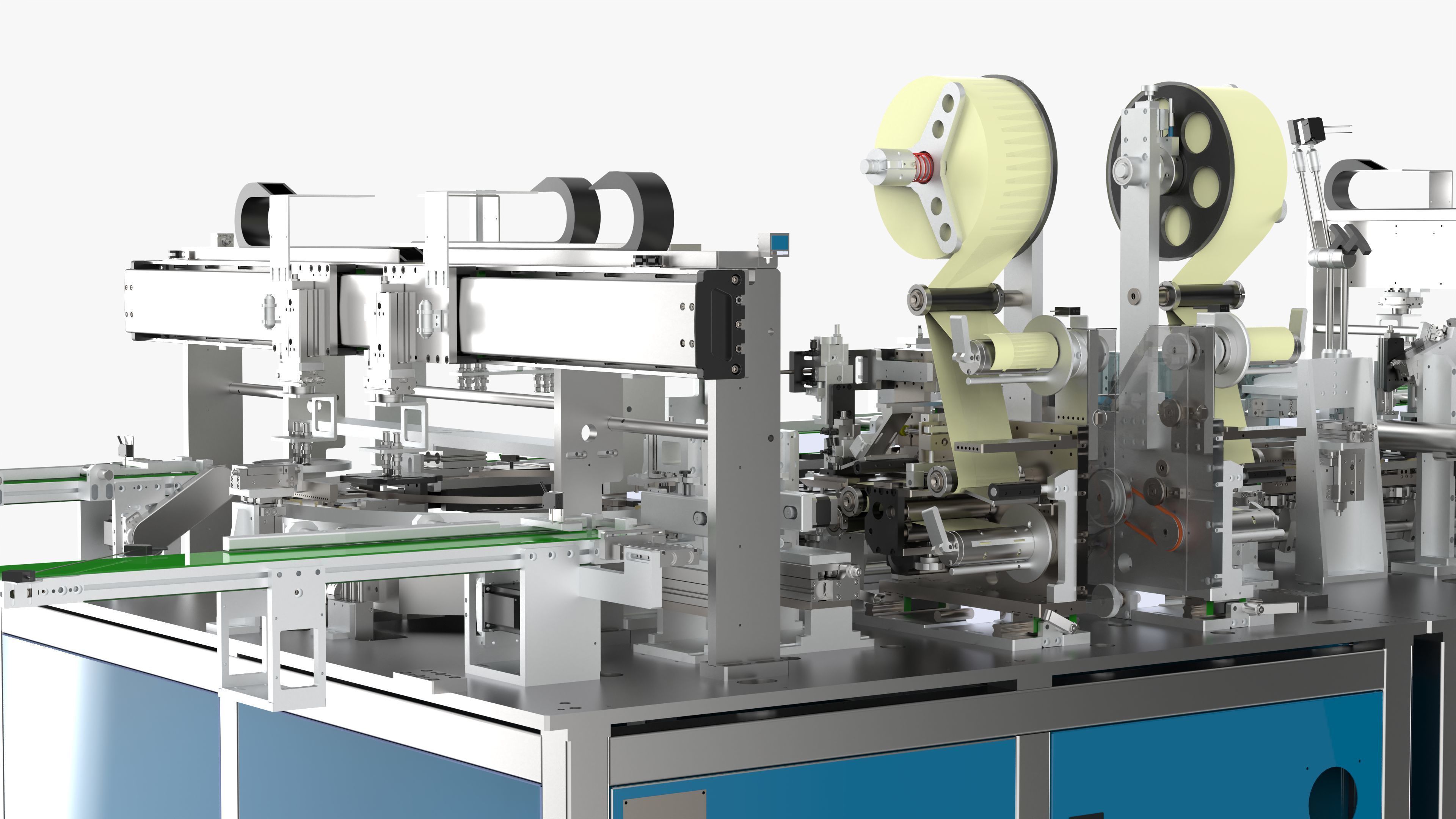 Automatic Mobile Phone Battery Adhesive Bending Production Line 3D model_22