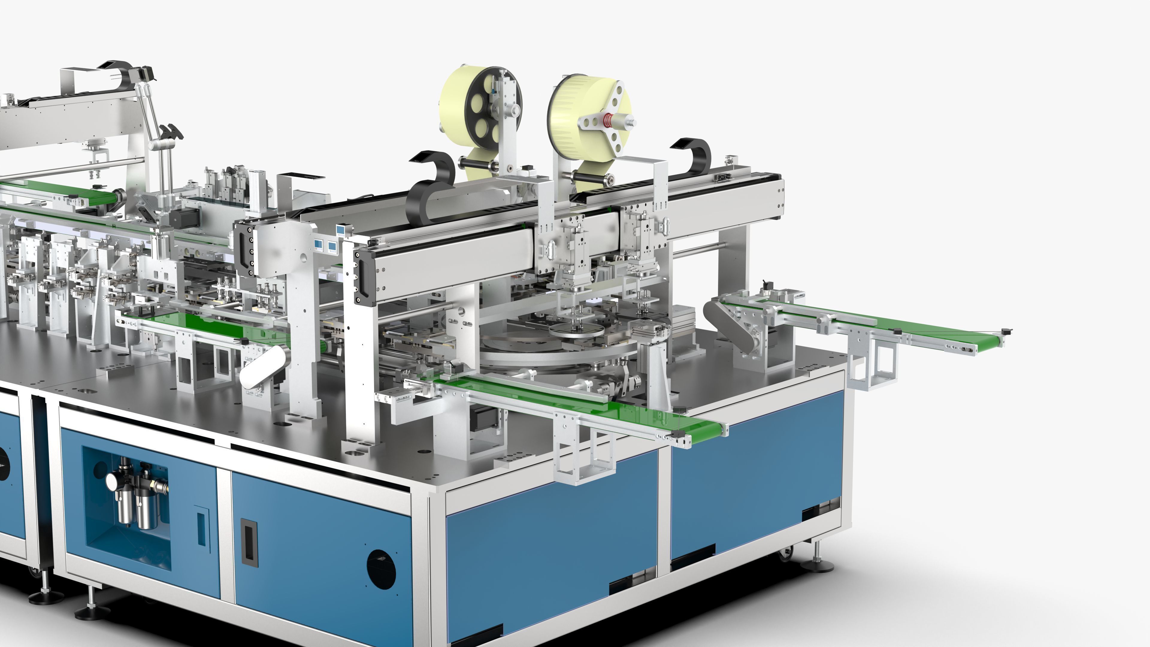 Automatic Mobile Phone Battery Adhesive Bending Production Line 3D model_19