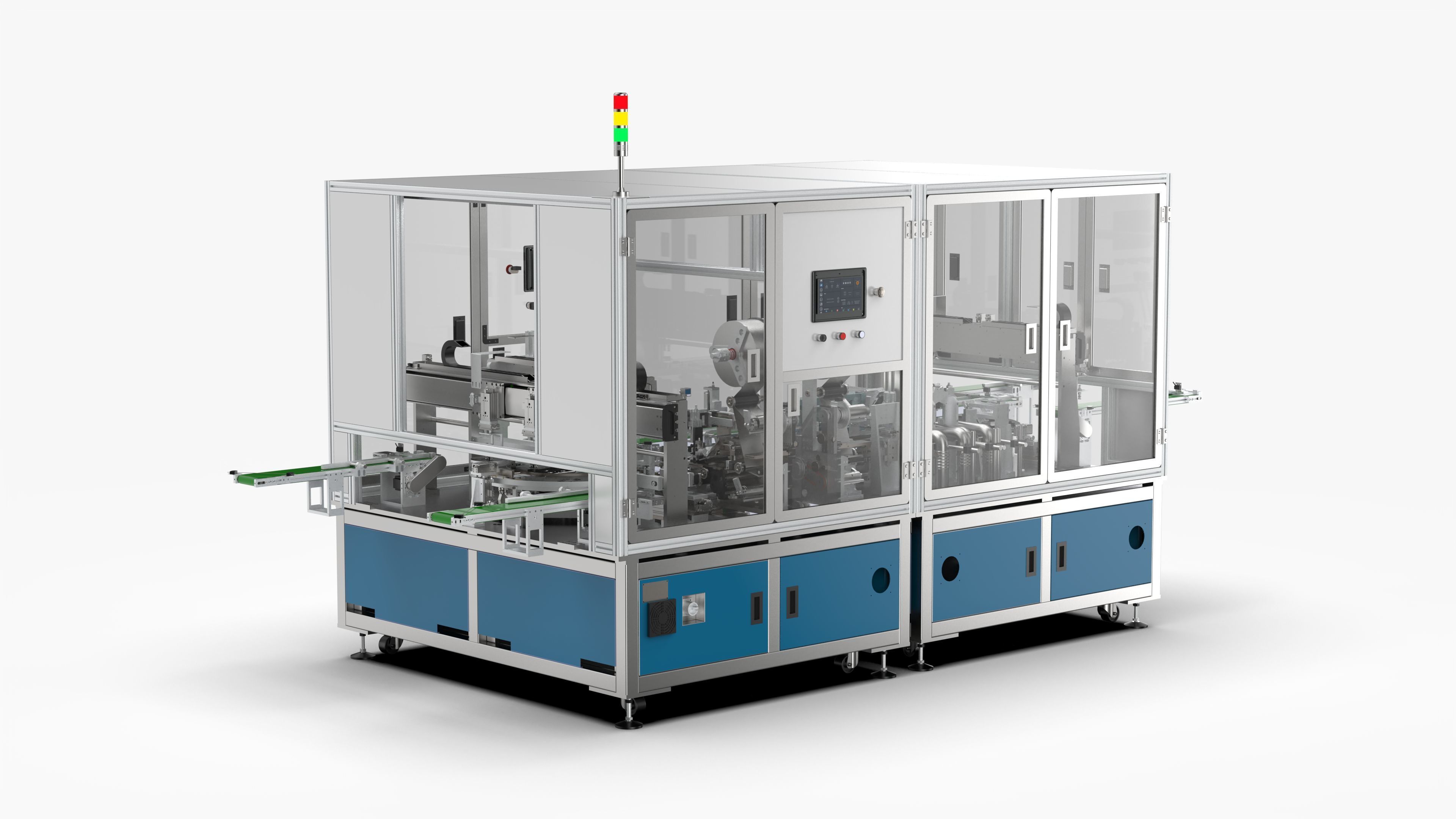 Automatic Mobile Phone Battery Adhesive Bending Production Line 3D model_1