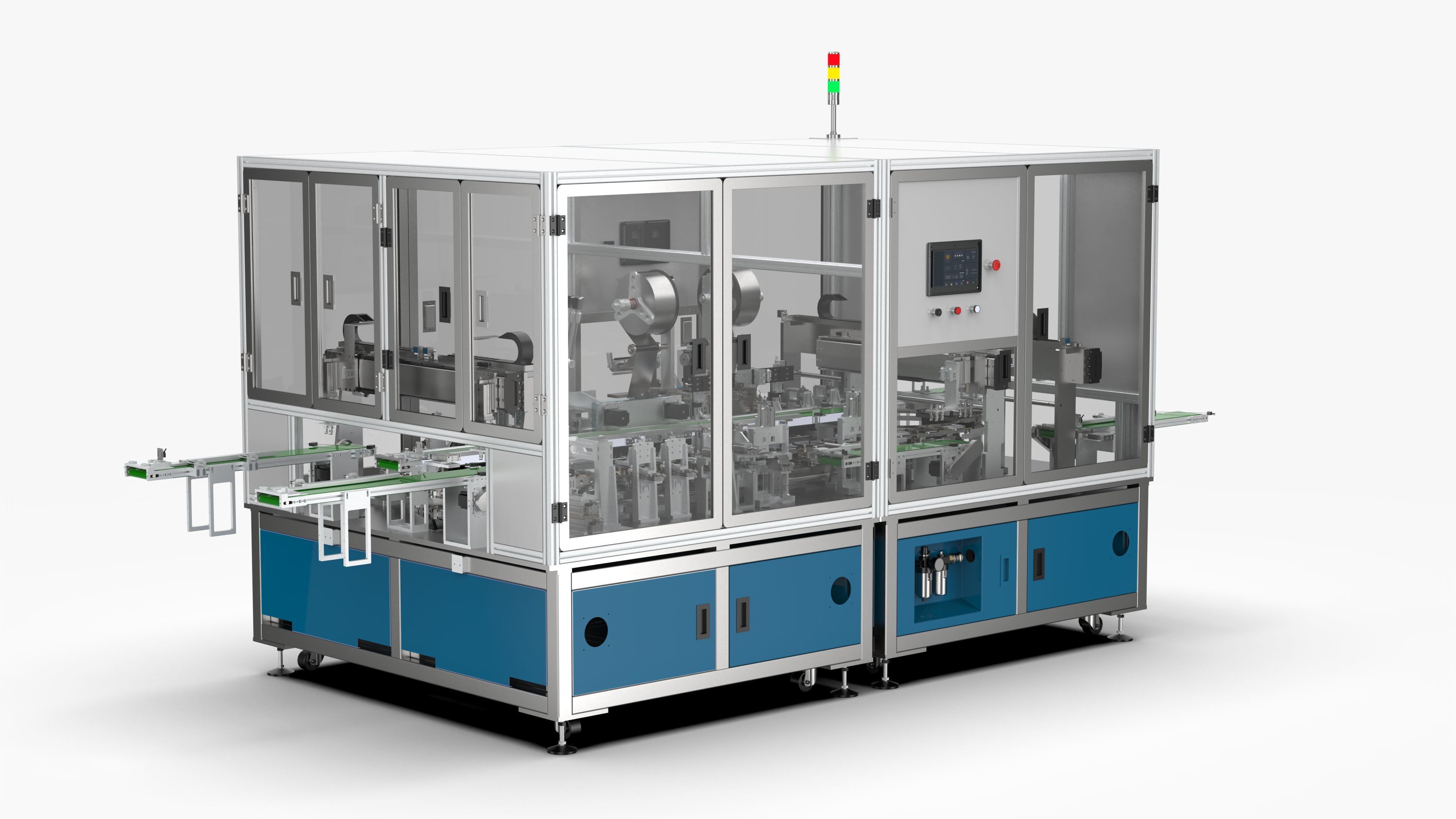 Automatic Mobile Phone Battery Adhesive Bending Production Line 3D model_3