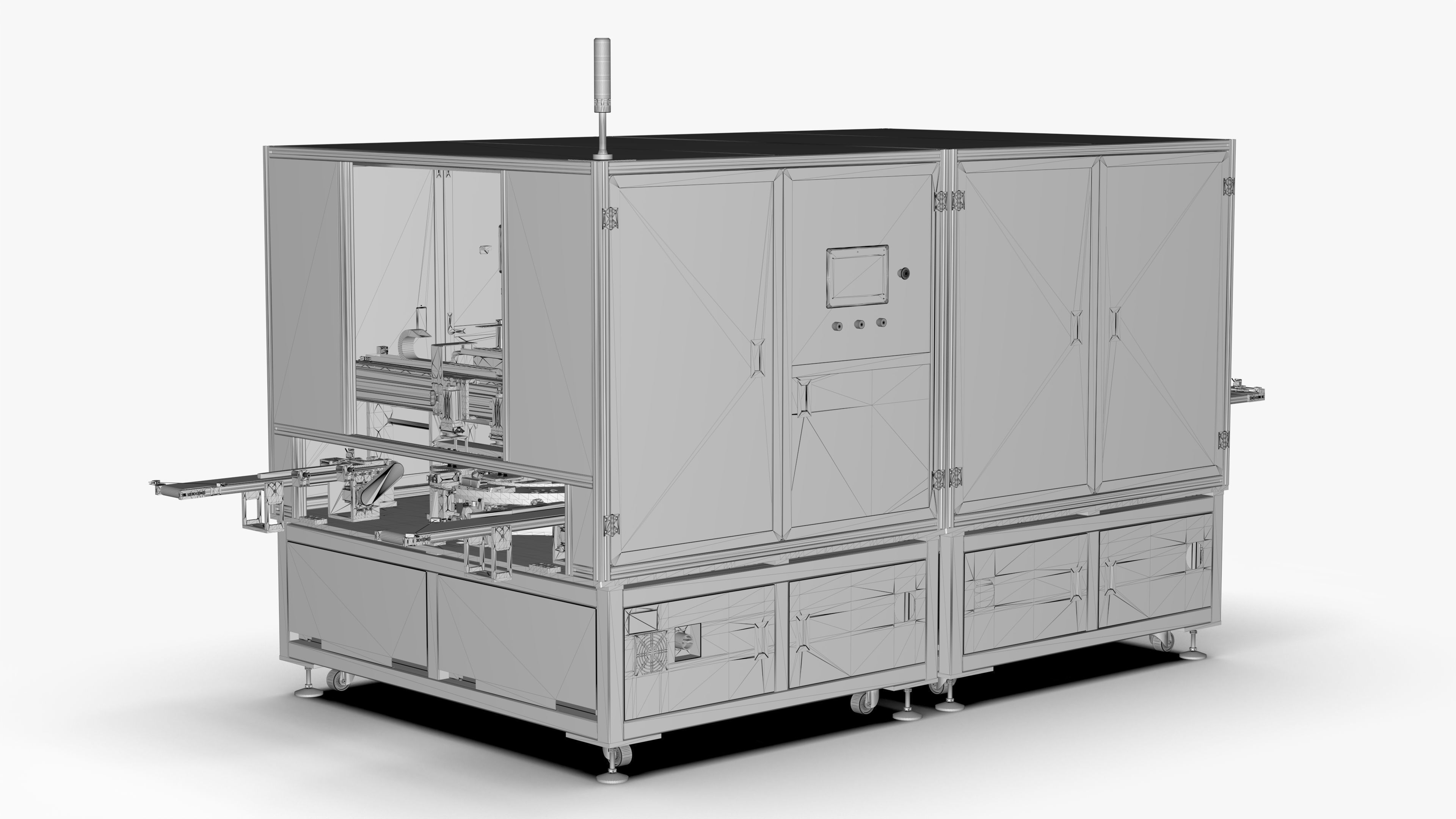 Automatic Mobile Phone Battery Adhesive Bending Production Line 3D model_23