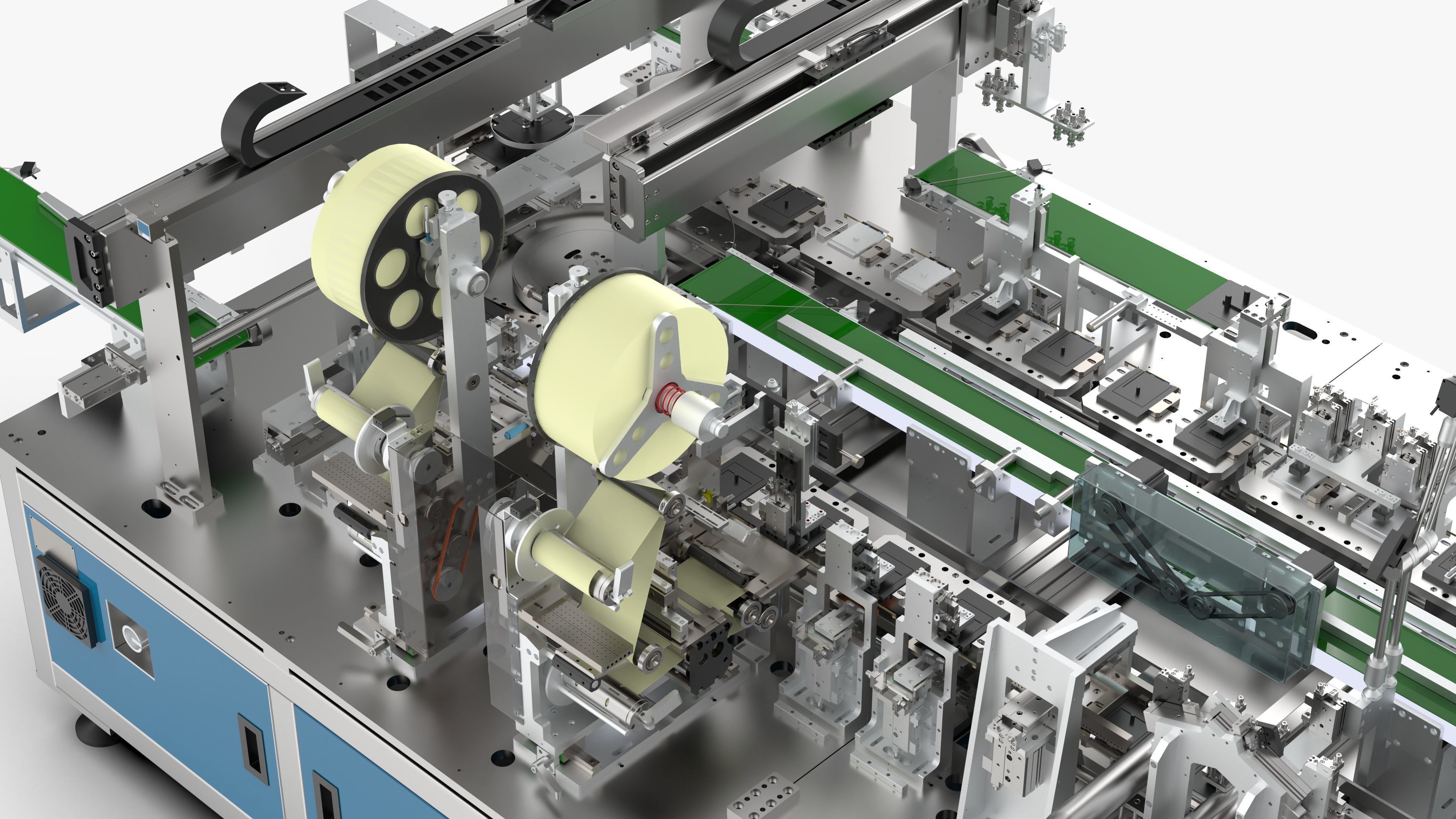 Automatic Mobile Phone Battery Adhesive Bending Production Line 3D model_21