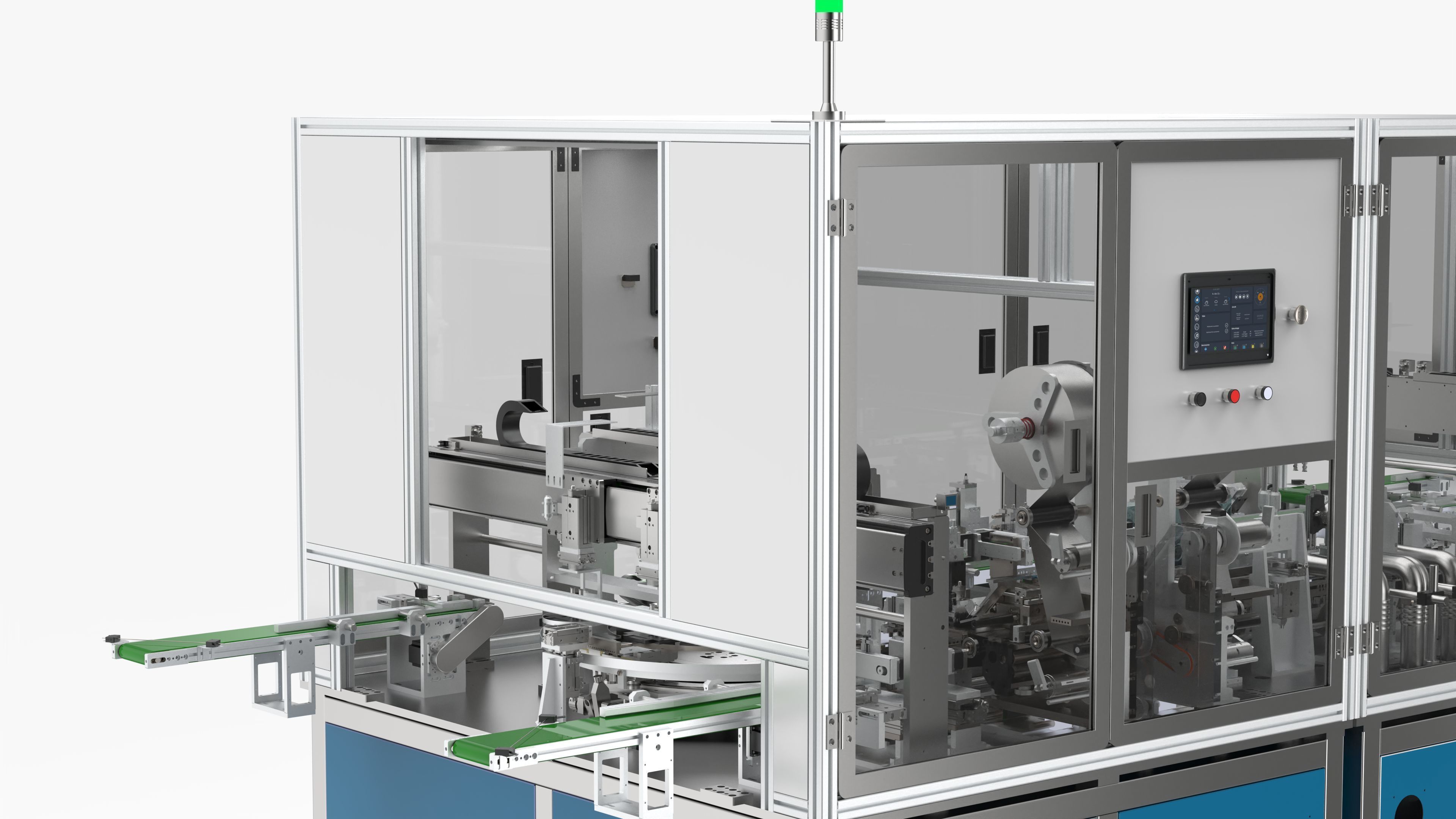 Automatic Mobile Phone Battery Adhesive Bending Production Line 3D model_10