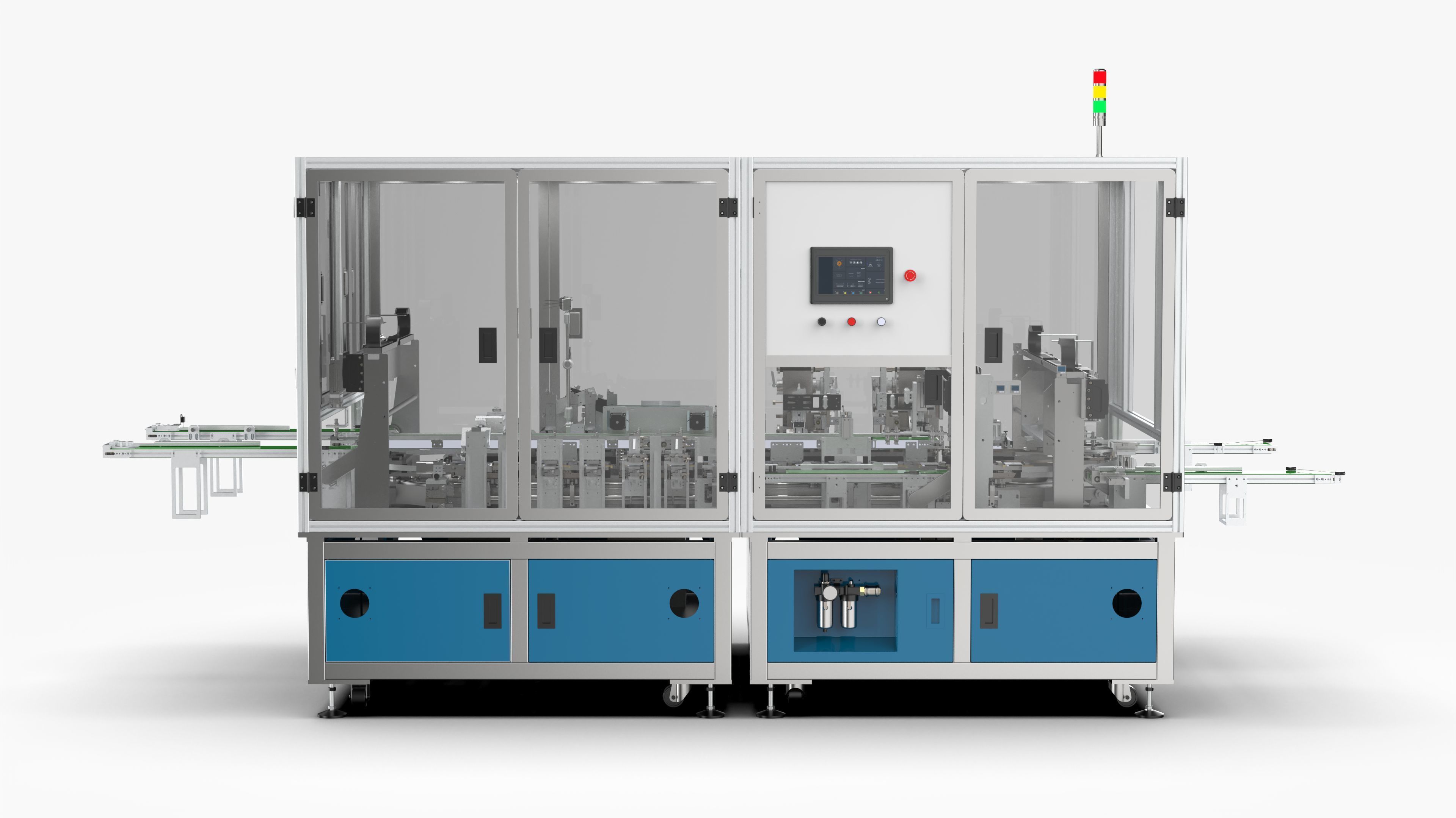 Automatic Mobile Phone Battery Adhesive Bending Production Line 3D model_7