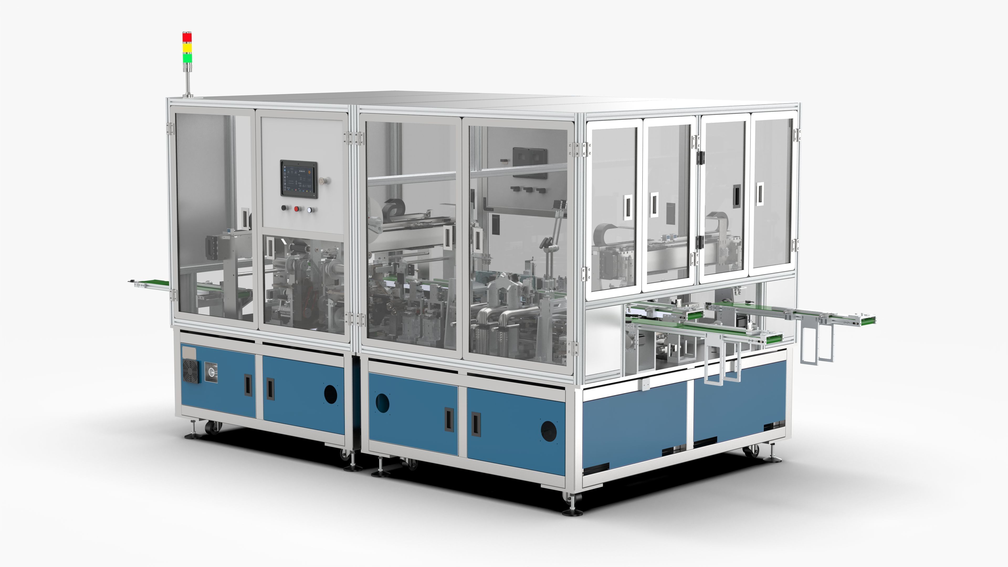 Automatic Mobile Phone Battery Adhesive Bending Production Line 3D model_4