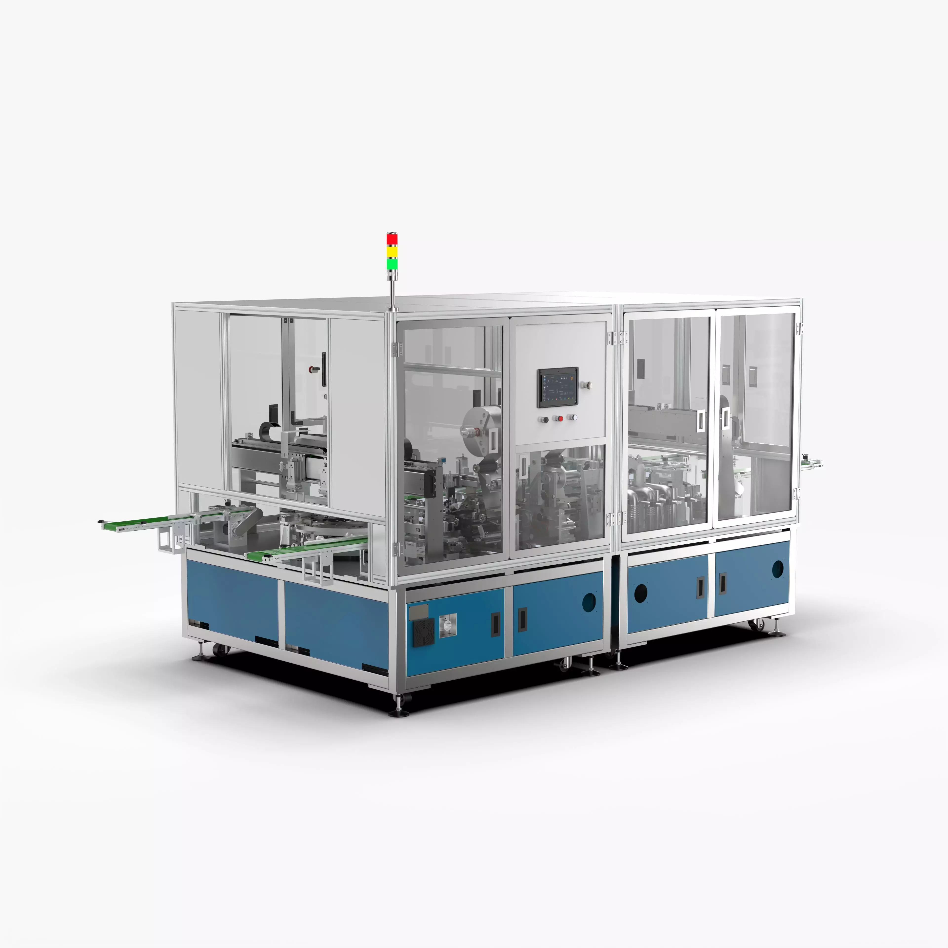 Automatic Mobile Phone Battery Adhesive Bending Production Line 3D model_0