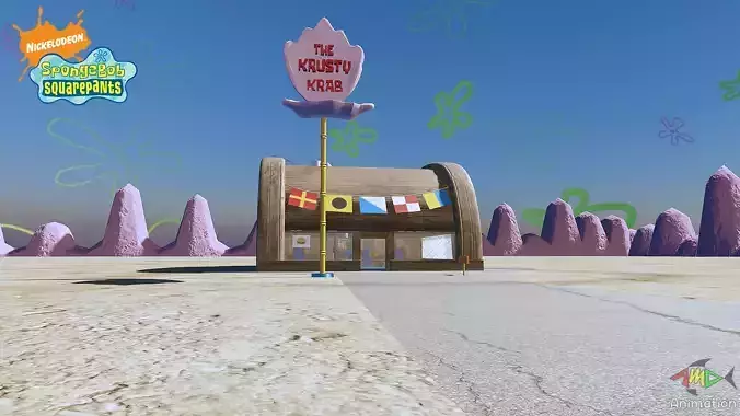 Krusty krab SpongeBob SquarePants 3D model