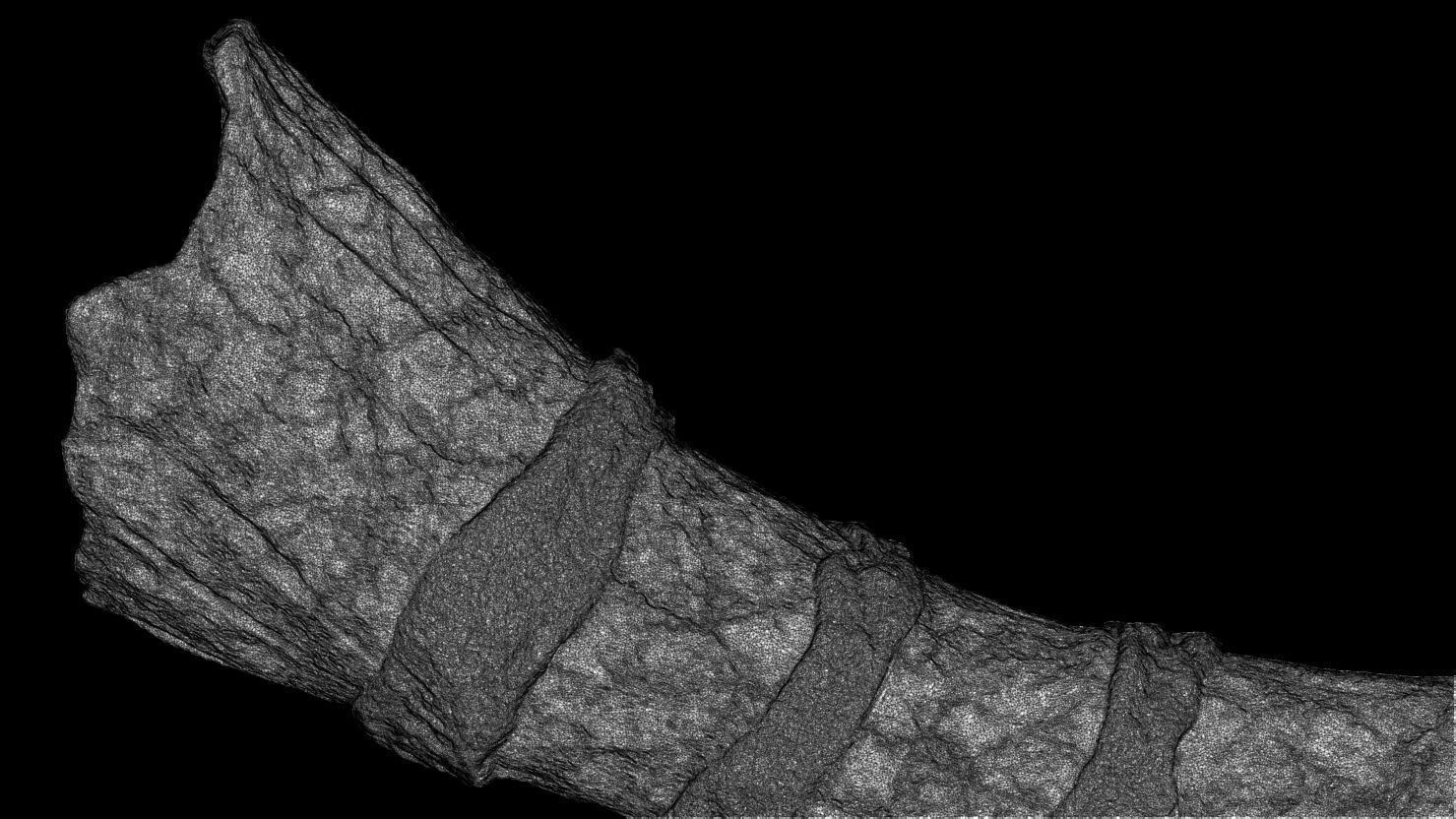 3D PRINTABLE ANCIENT CEREMONIAL HORN PROP 3D print model_8