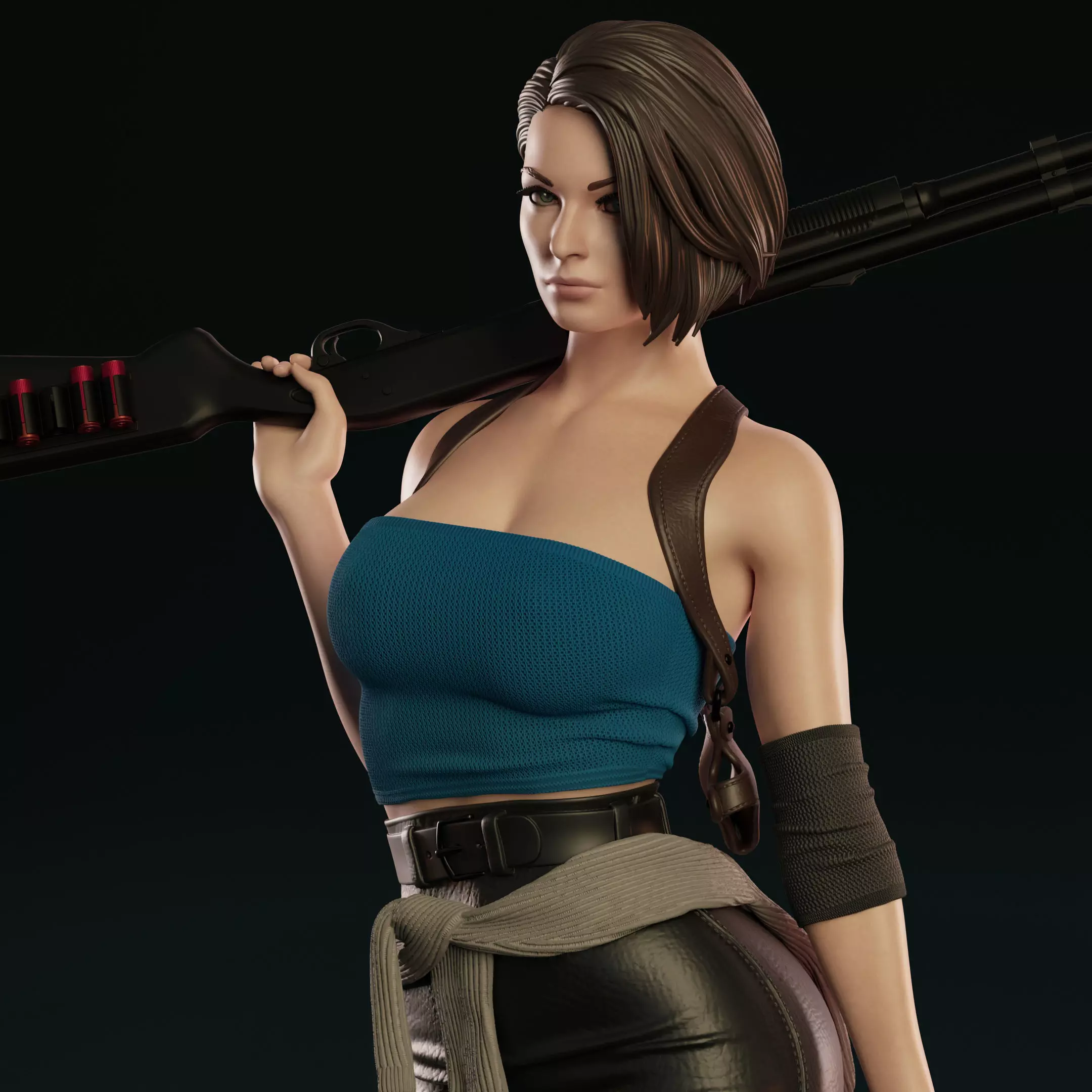 Jill Valentine 3D print model_0