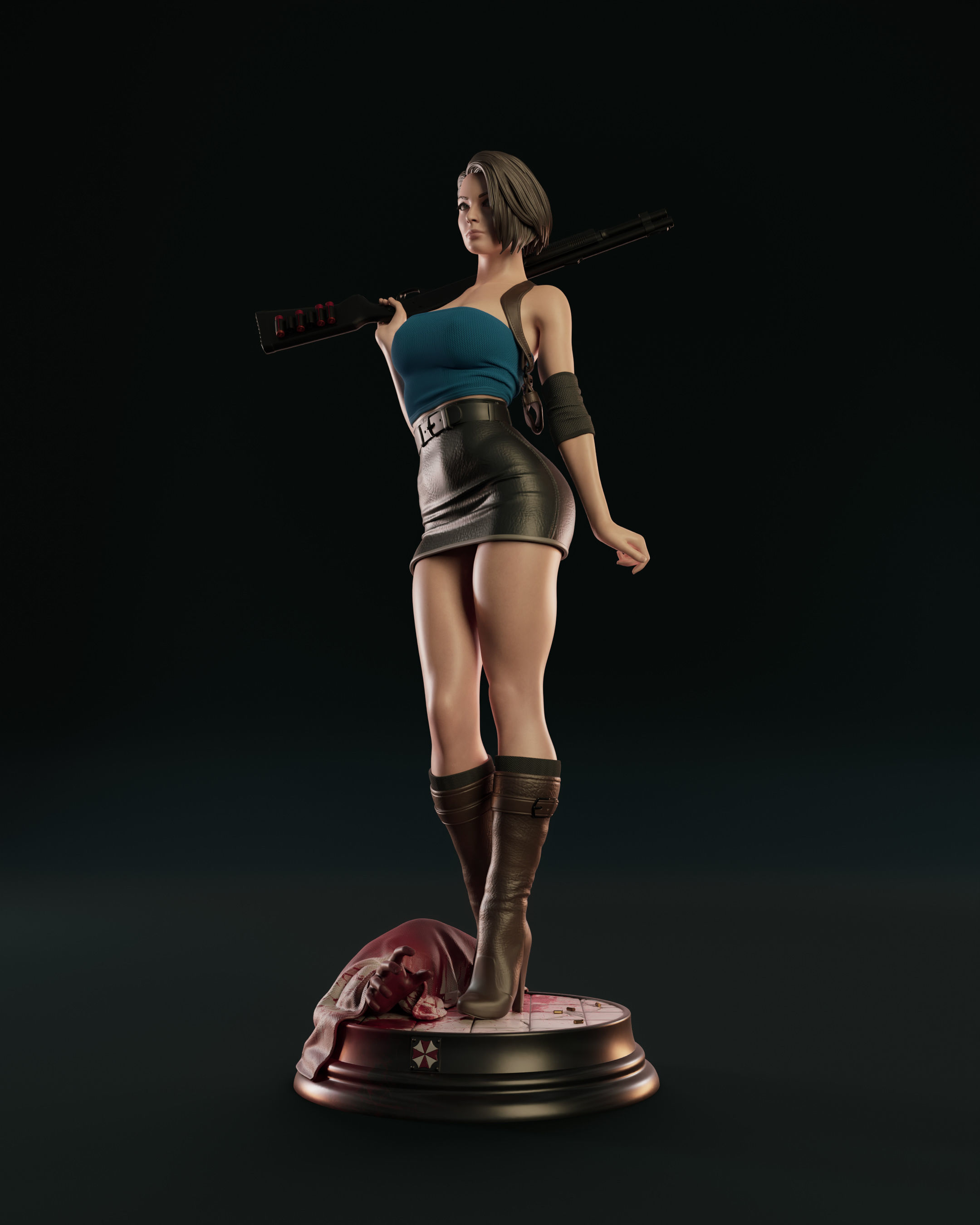 Jill Valentine 3D print model_3