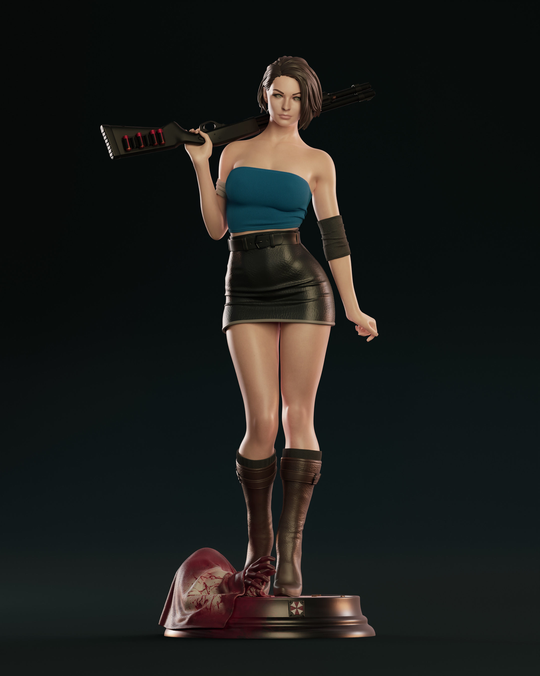 Jill Valentine 3D print model_6