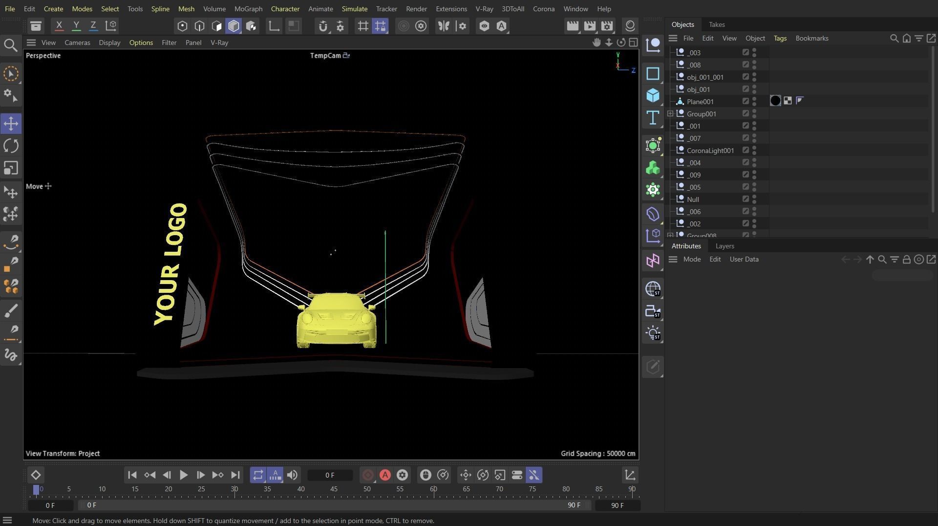 Car Exhibition Stand Design 3d model low-poly Low-poly 3D model_7