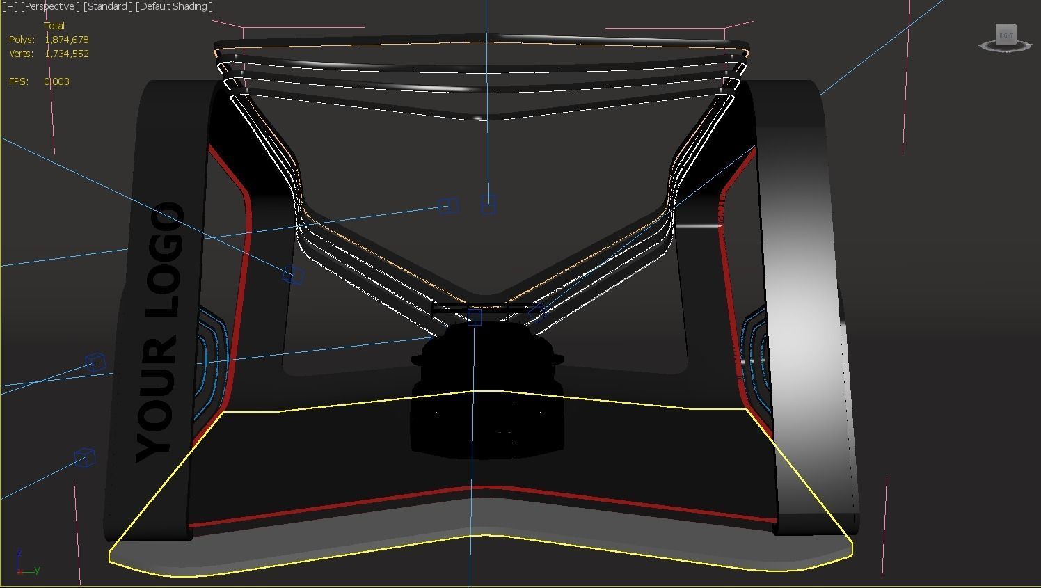 Car Exhibition Stand Design 3d model low-poly Low-poly 3D model_8