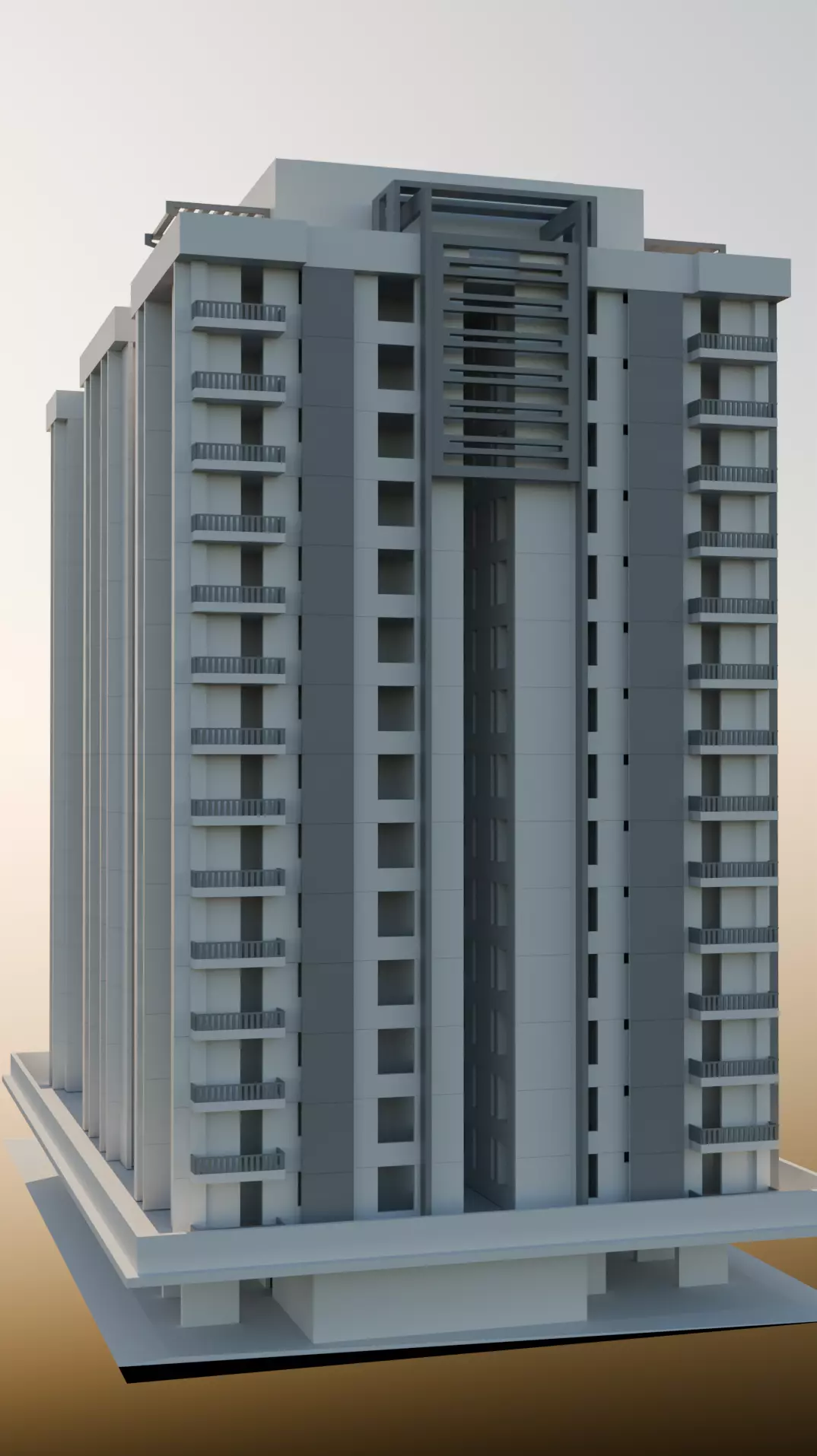 Residential Apartment Free 3D print model_0