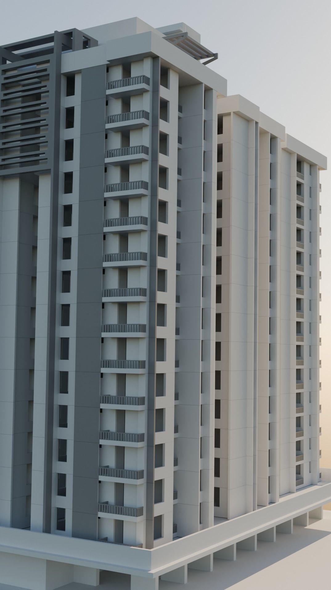 Residential Apartment Free 3D print model_3