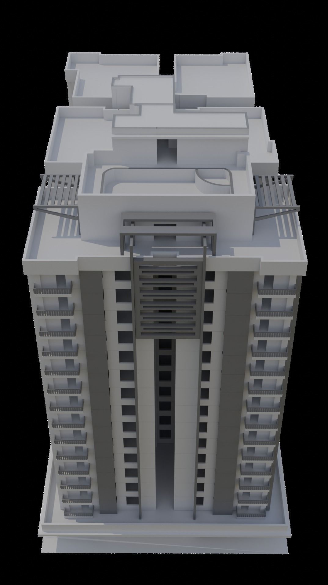 Residential Apartment Free 3D print model_1
