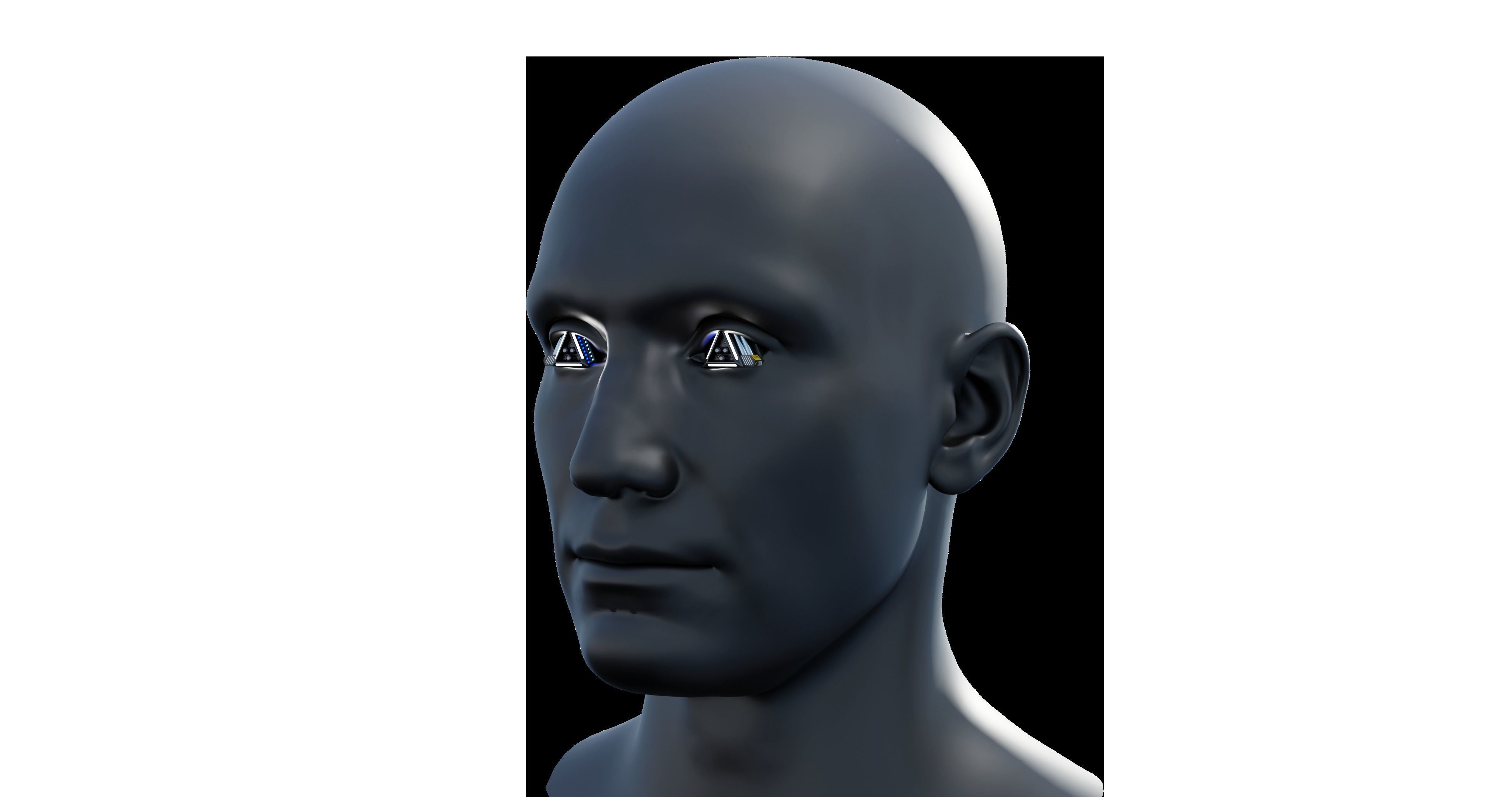 Cybernetic eyes pack Low-poly 3D model_10