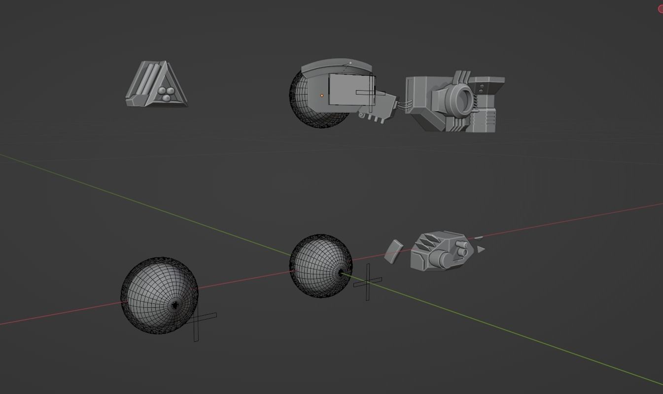 Cybernetic eyes pack Low-poly 3D model_16
