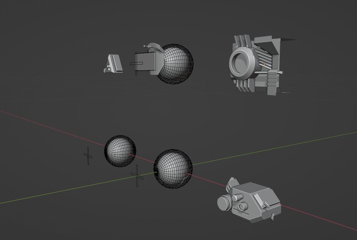 Cybernetic eyes pack Low-poly 3D model_17