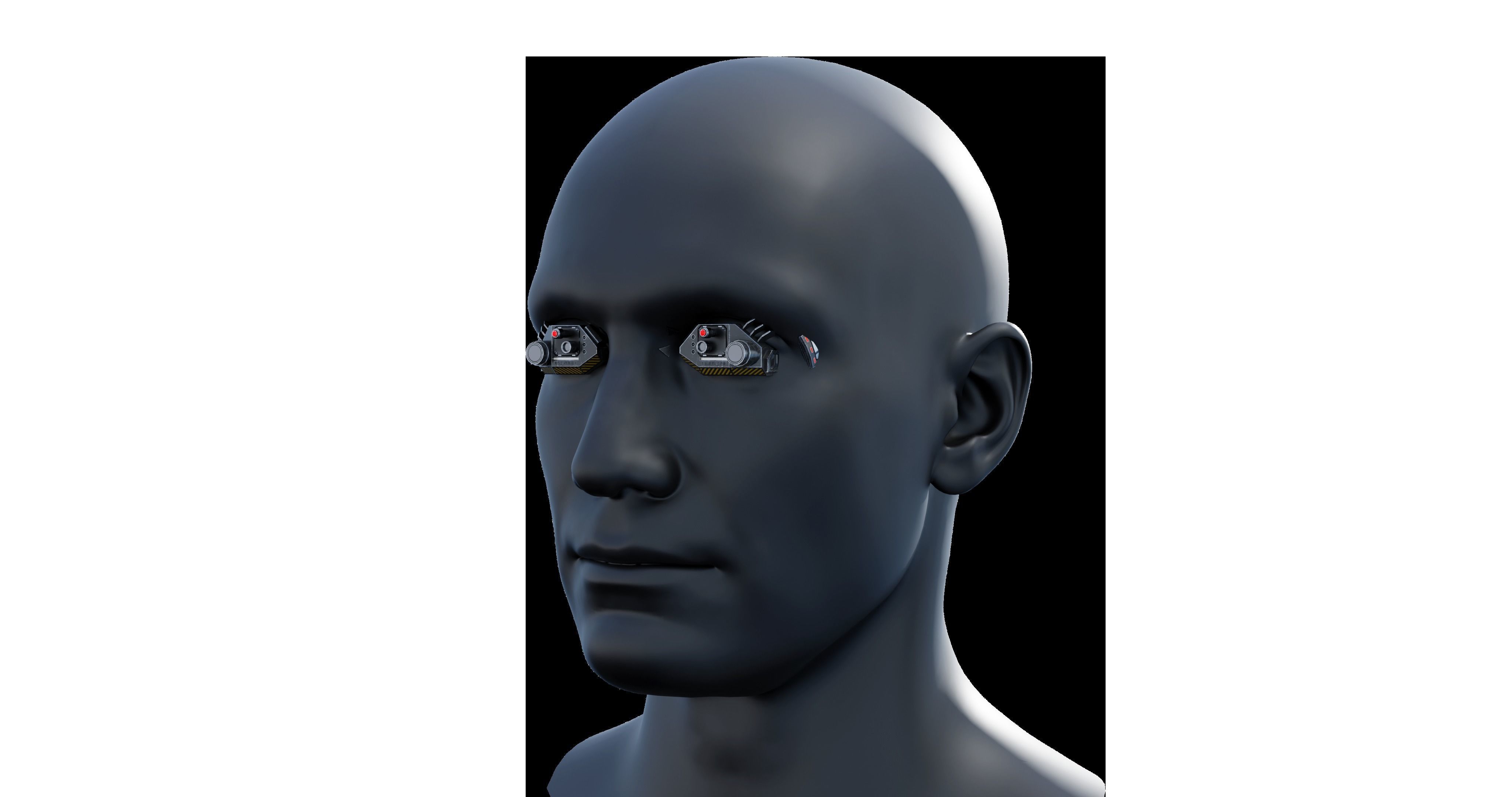 Cybernetic eyes pack Low-poly 3D model_9