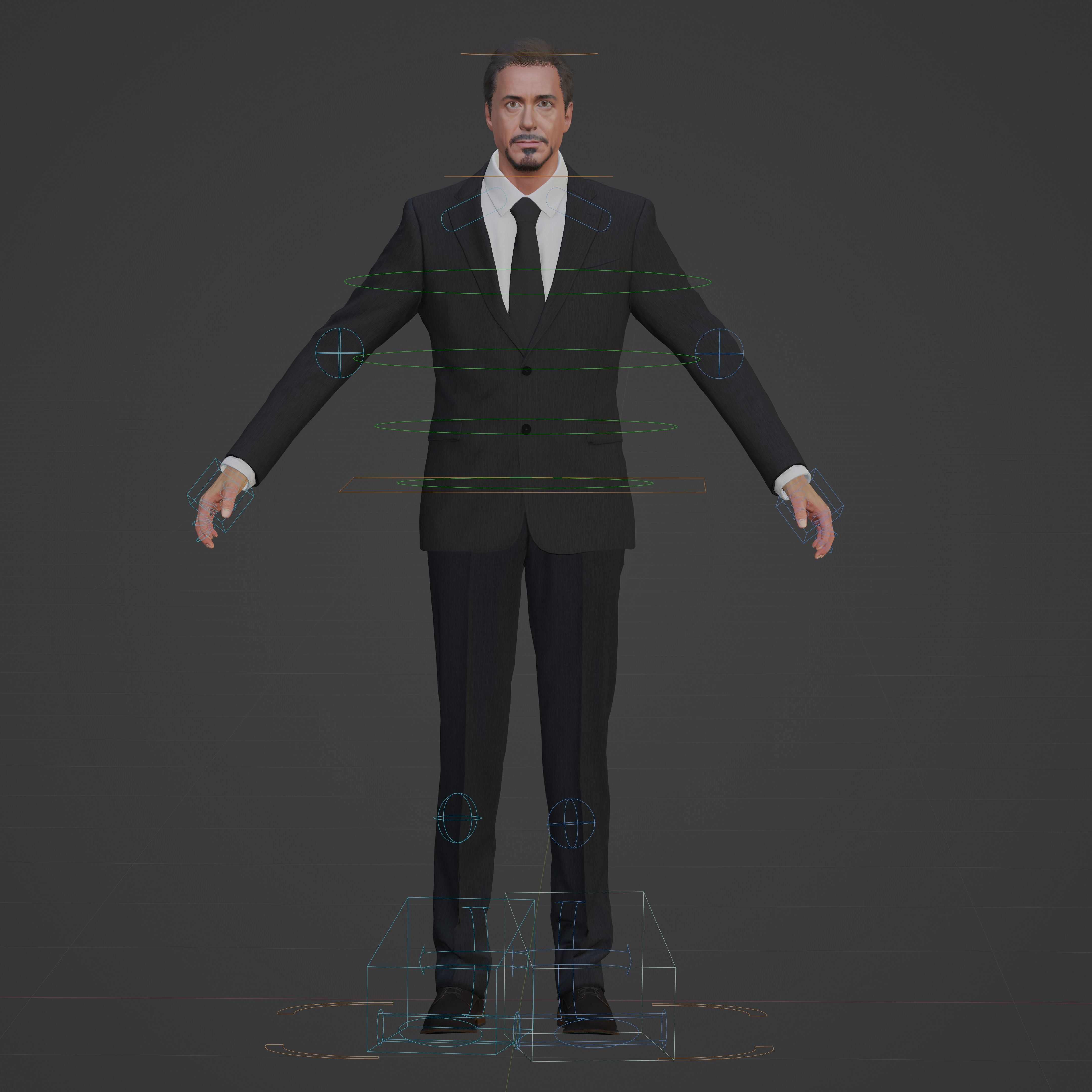 Robert Downey Jr - Iron Man Realistic Portrait 3D model 3D model_7