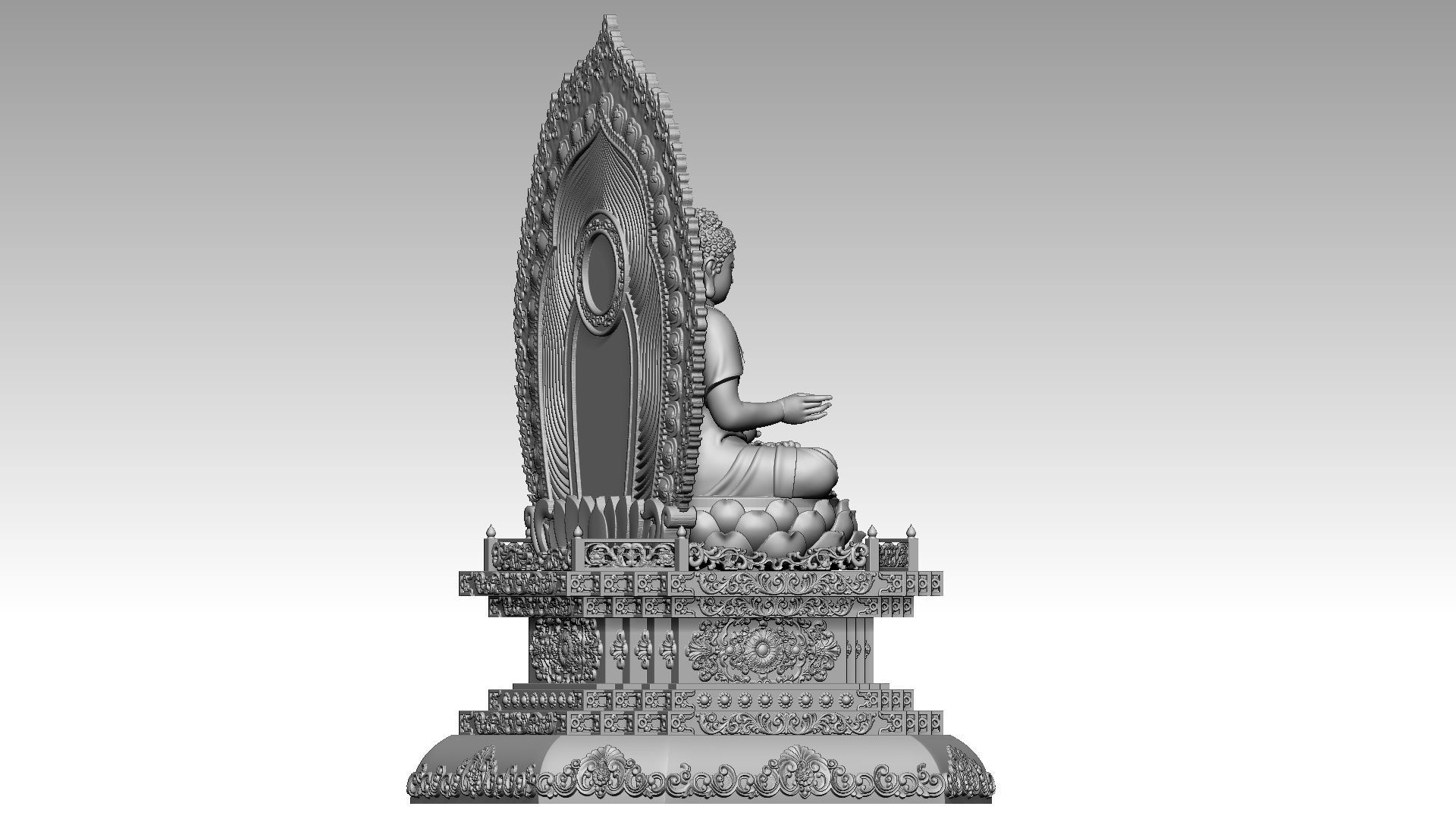 Amitabha Buddha  14 3D print model_5