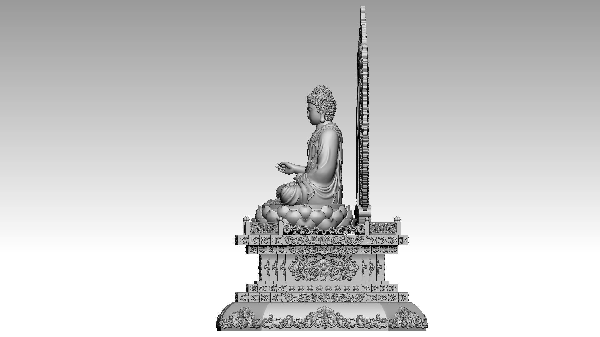 Amitabha Buddha  14 3D print model_2
