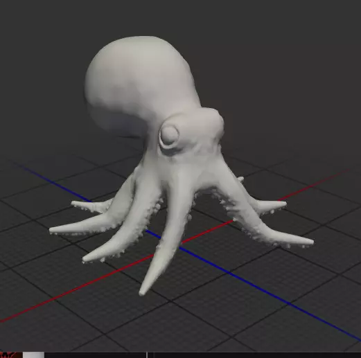 babby octopus Free 3D model_0