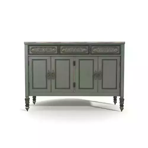 sideboard distressed Low-poly 3D model