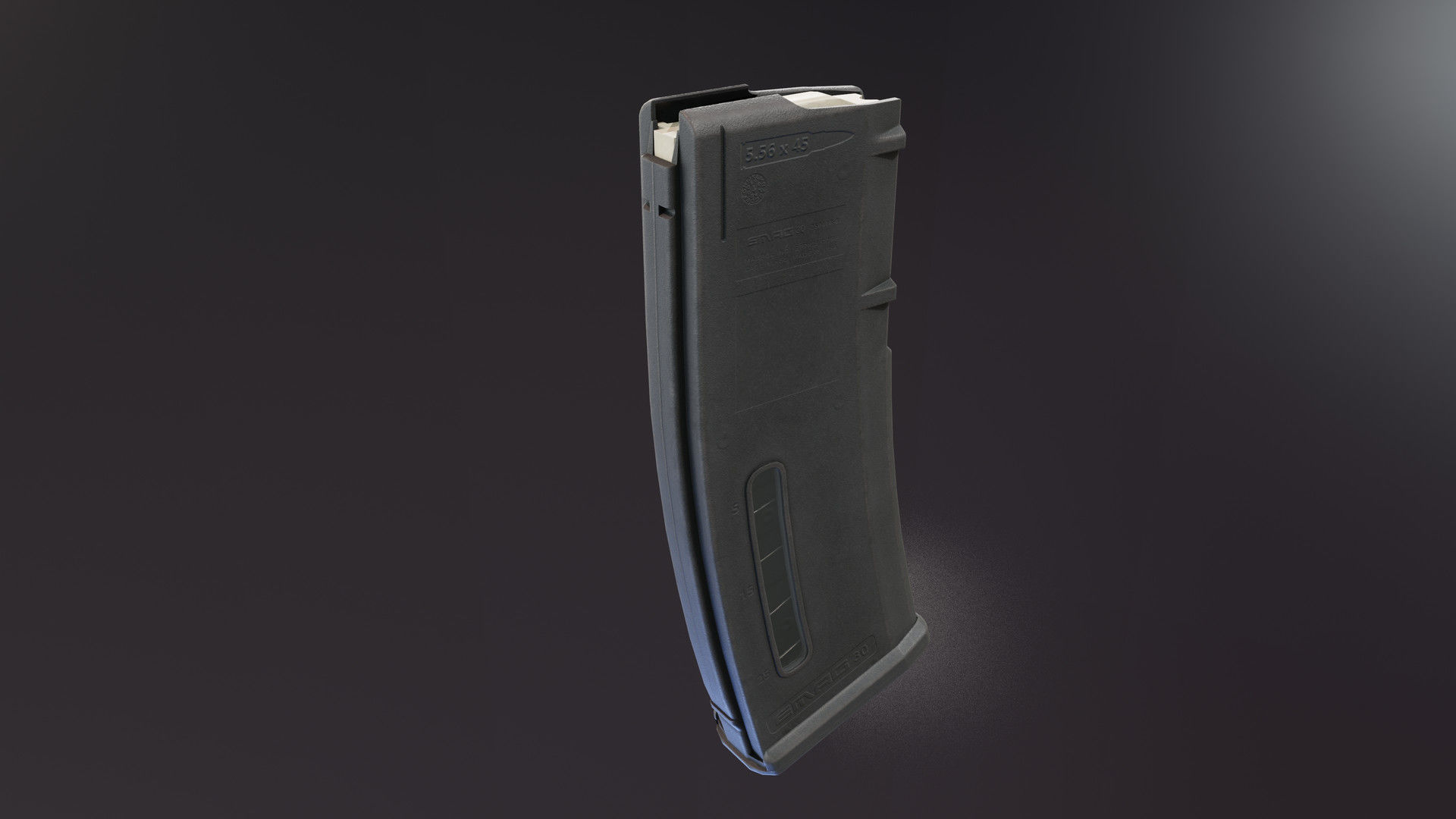 EMAG 30 Polymer Magazine Low-poly 3D model_3