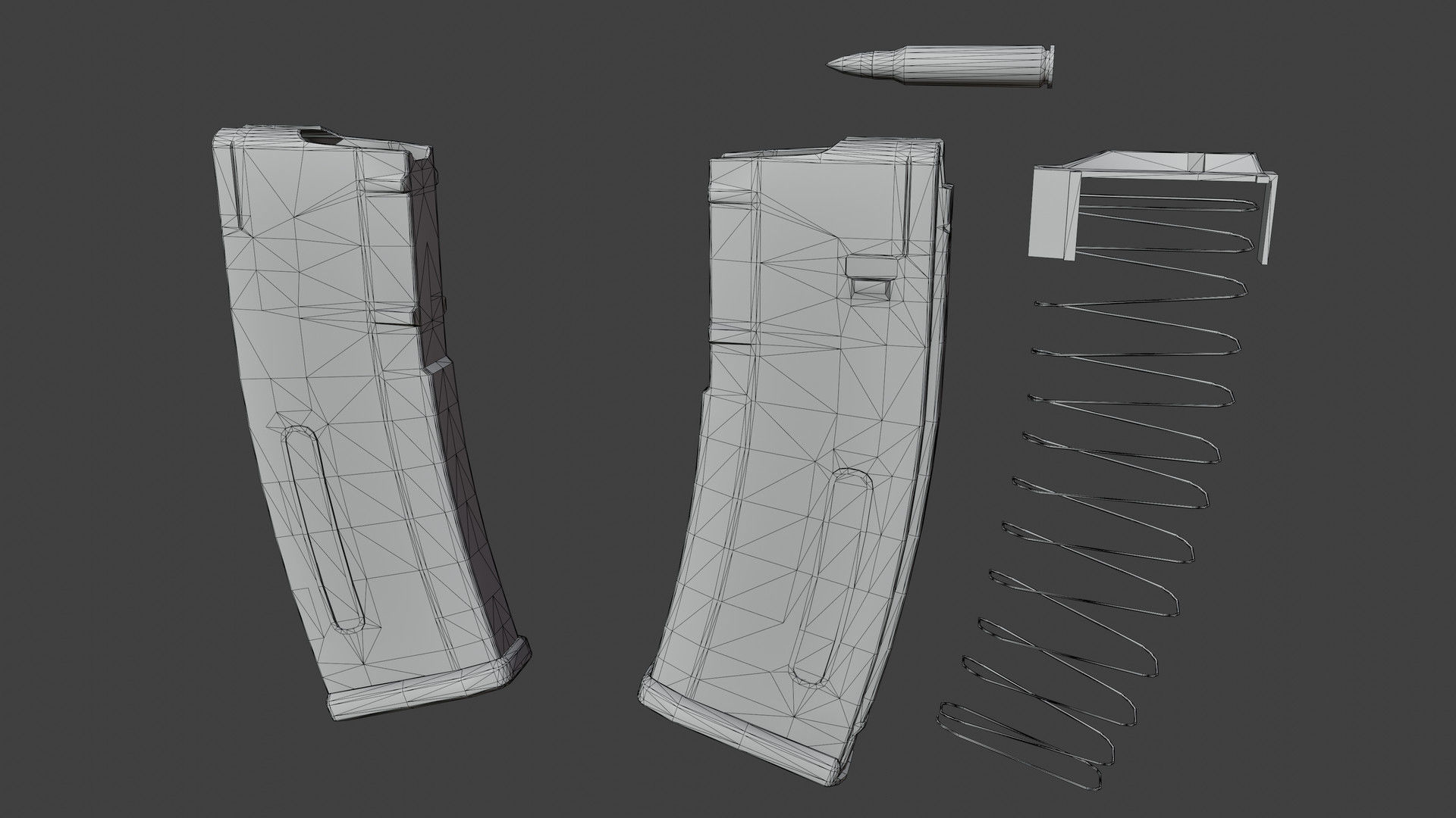 EMAG 30 Polymer Magazine Low-poly 3D model_4