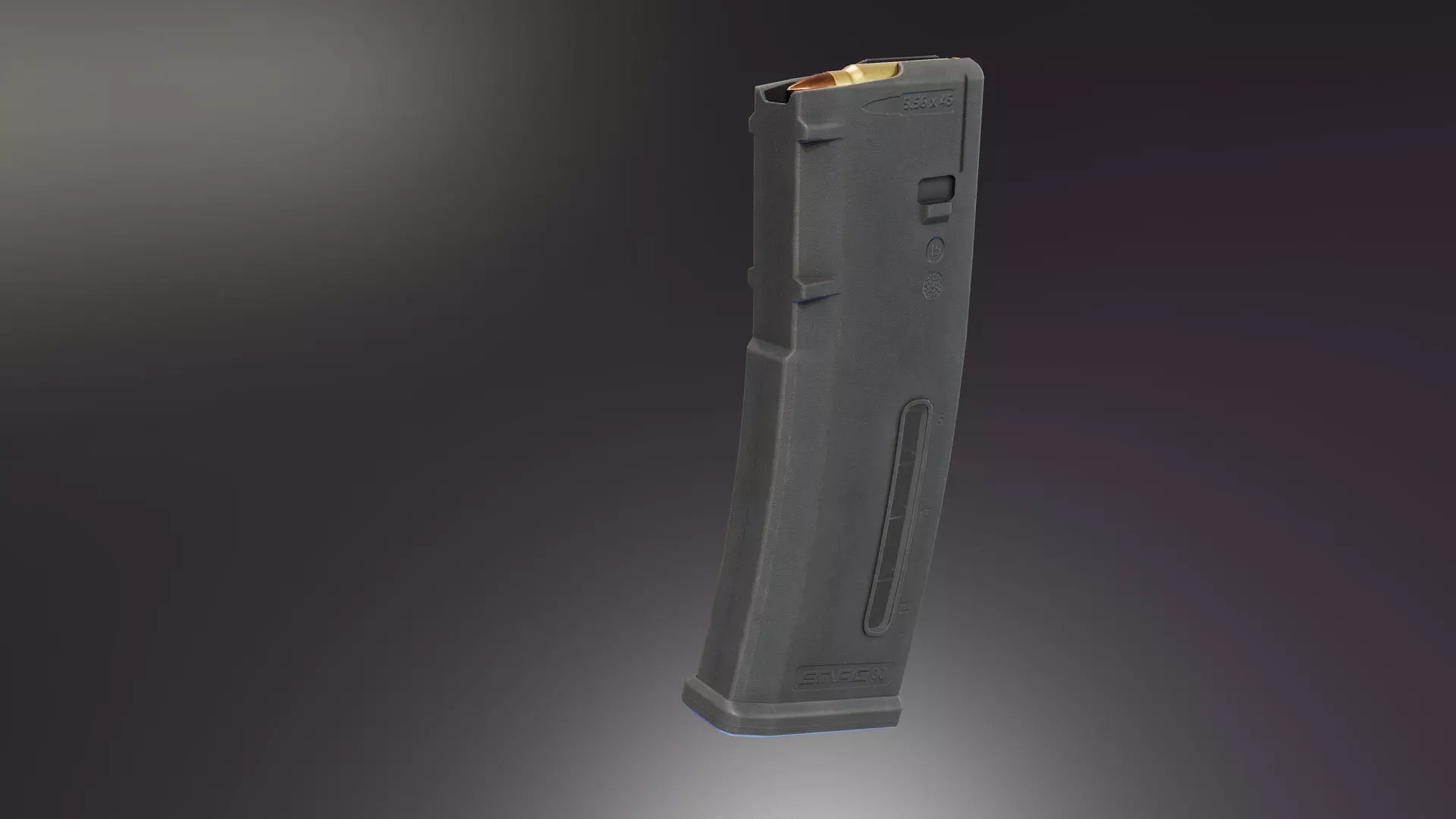 EMAG 30 Polymer Magazine Low-poly 3D model_0