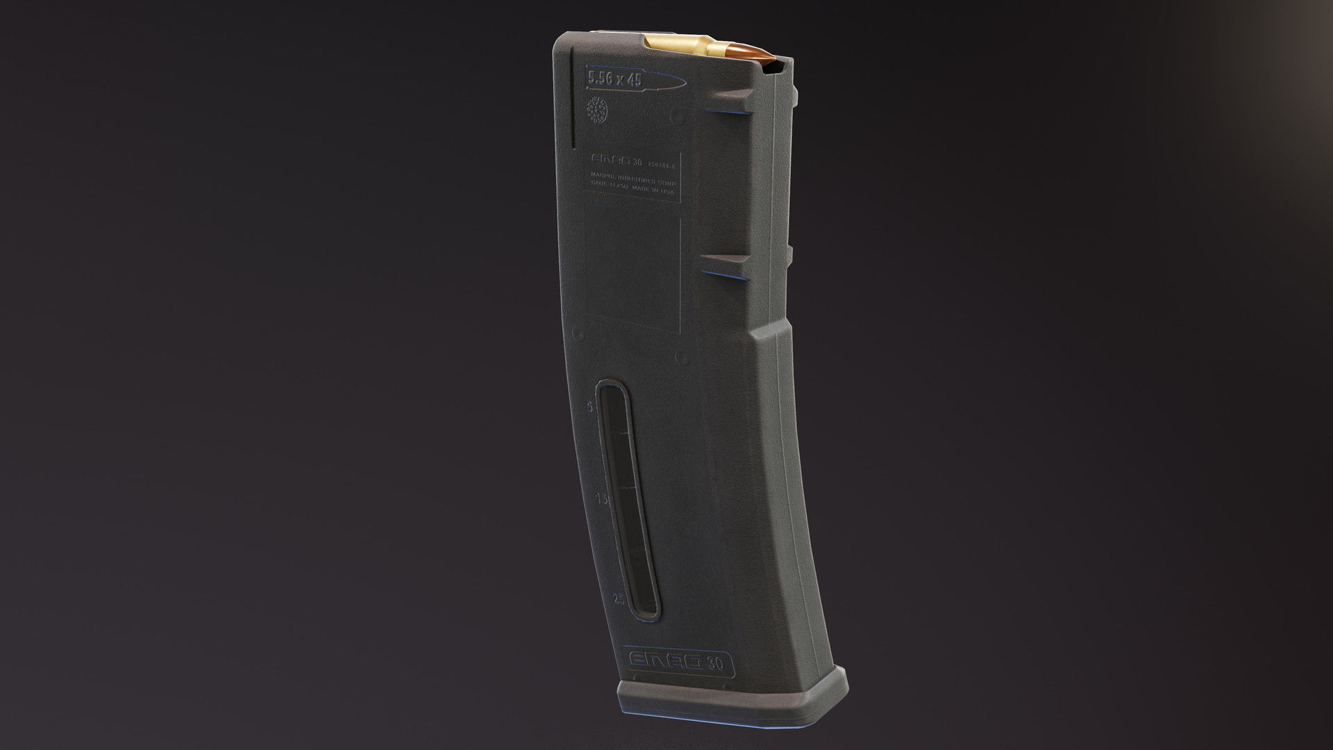 EMAG 30 Polymer Magazine Low-poly 3D model_1