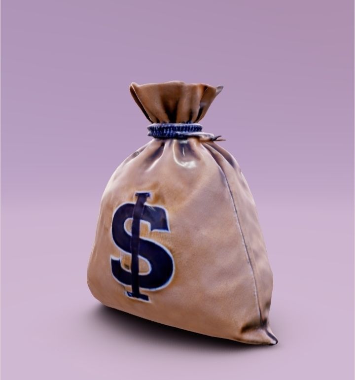 3D Bag Money 3D model_3