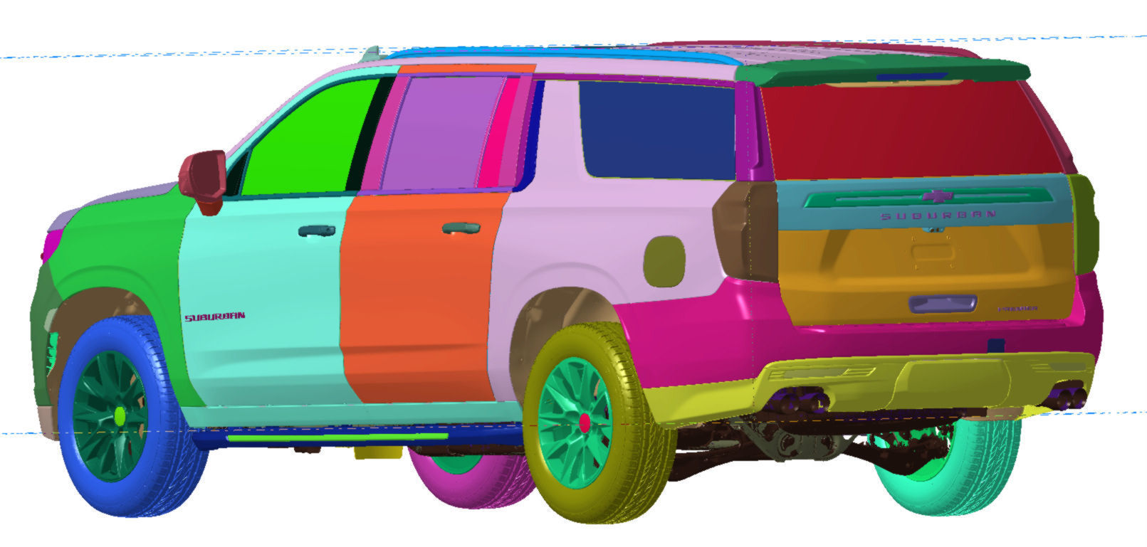 Chevrolet Suburban Premier 2021 Vehicle 3d scan model 3D model_1