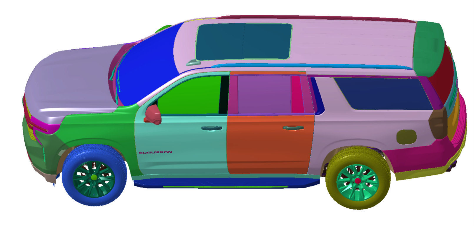 Chevrolet Suburban Premier 2021 Vehicle 3d scan model 3D model_2