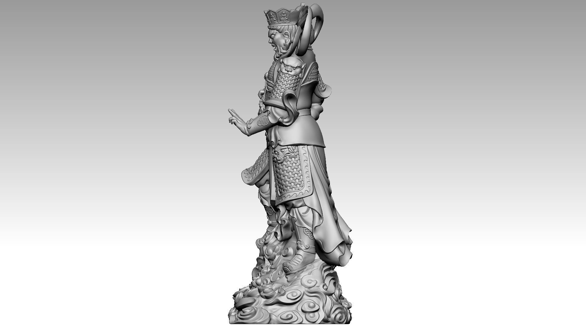 the four Heavenly Kings 1 3D print model_2