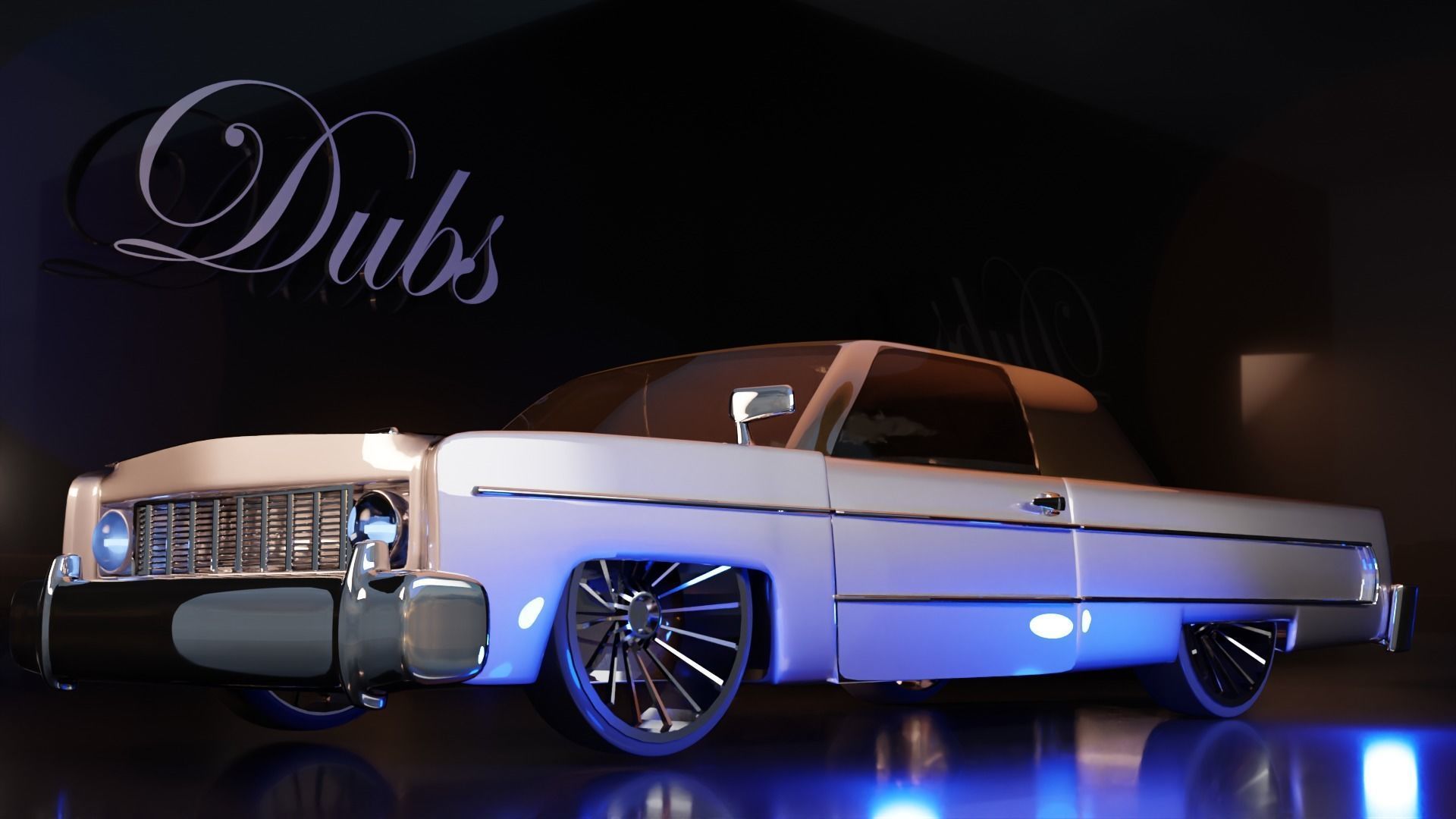 Custom Lowrider Model Low-poly 3D model_4