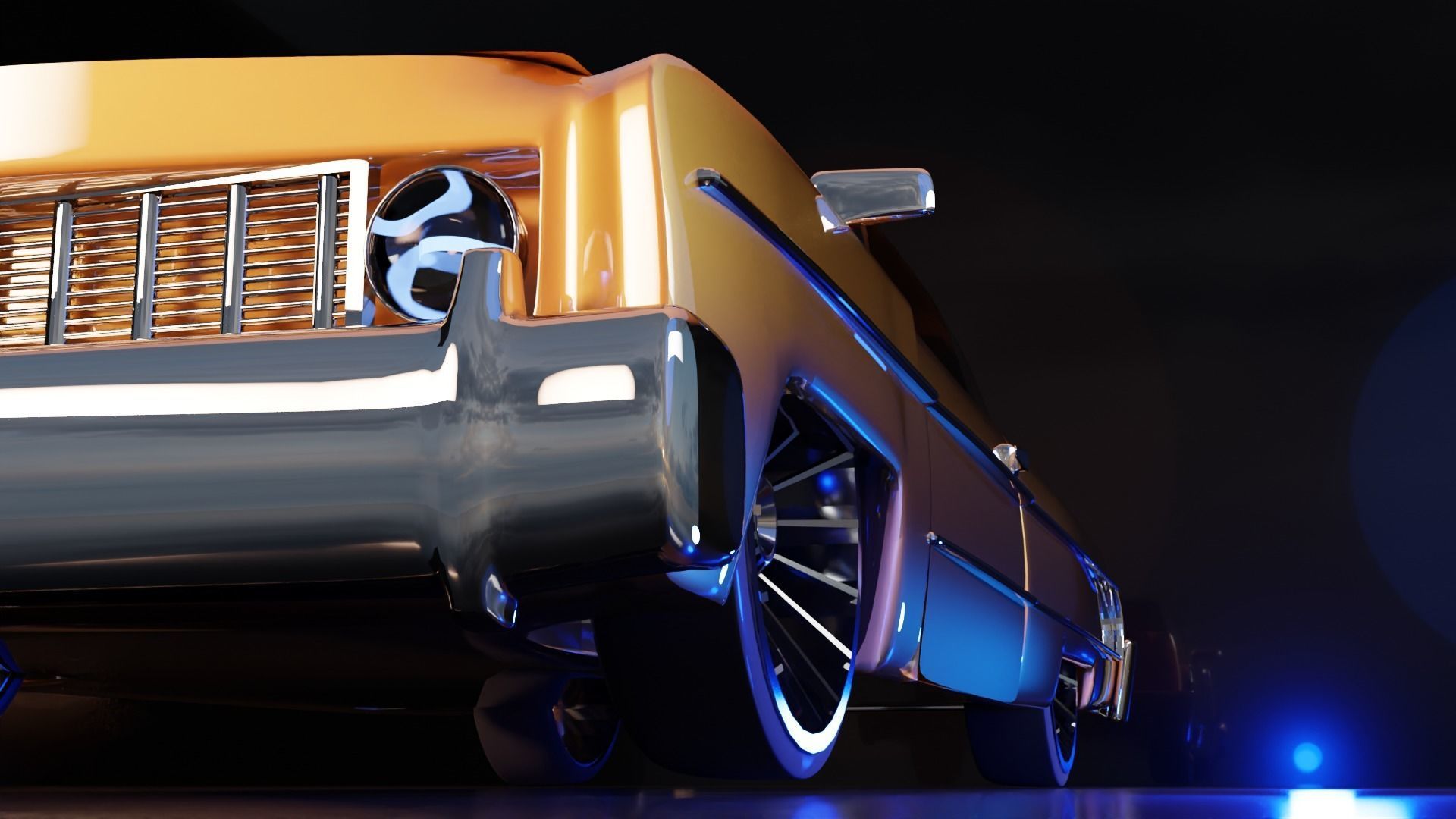 Custom Lowrider Model Low-poly 3D model_3