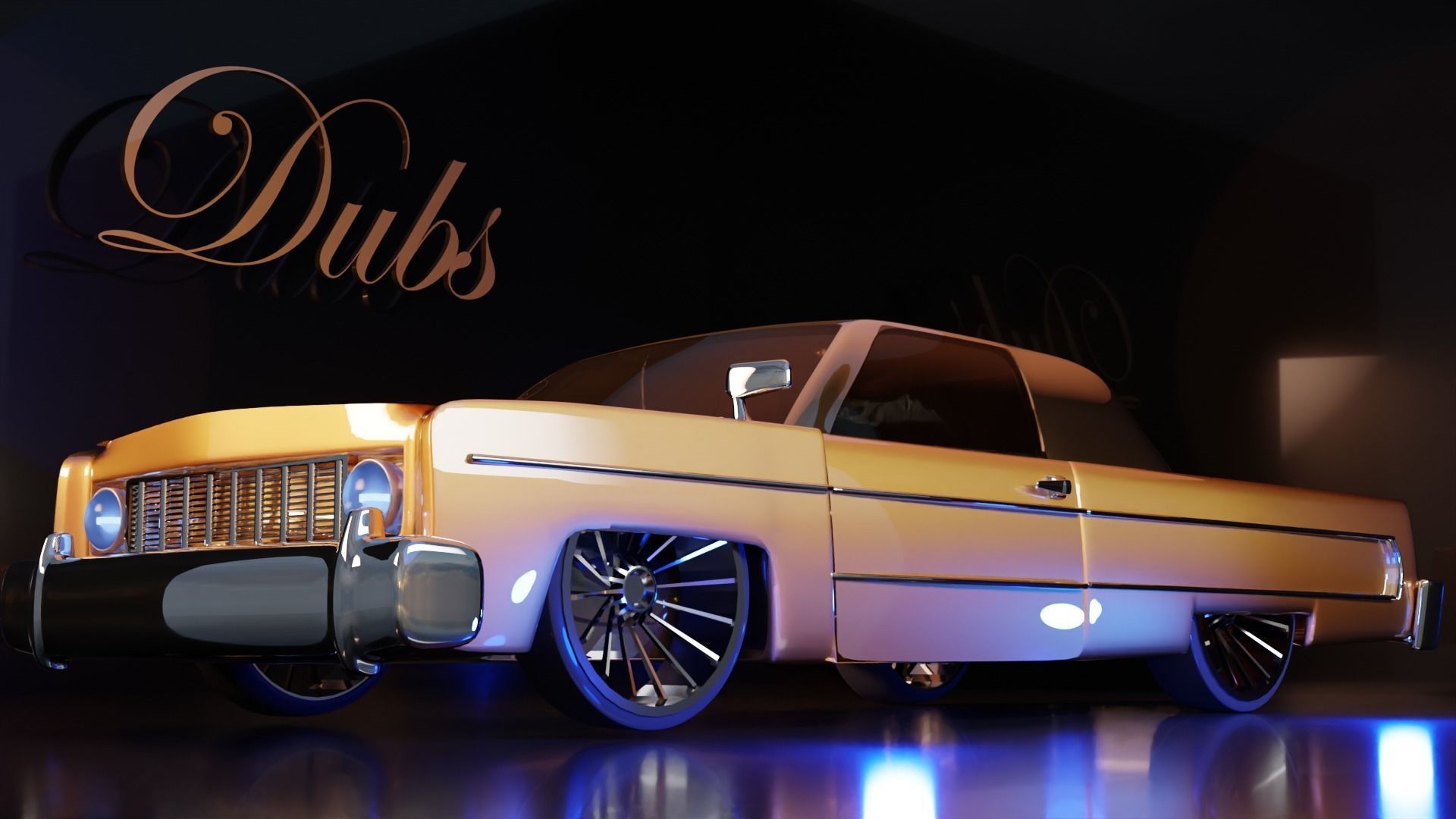 Custom Lowrider Model Low-poly 3D model_1
