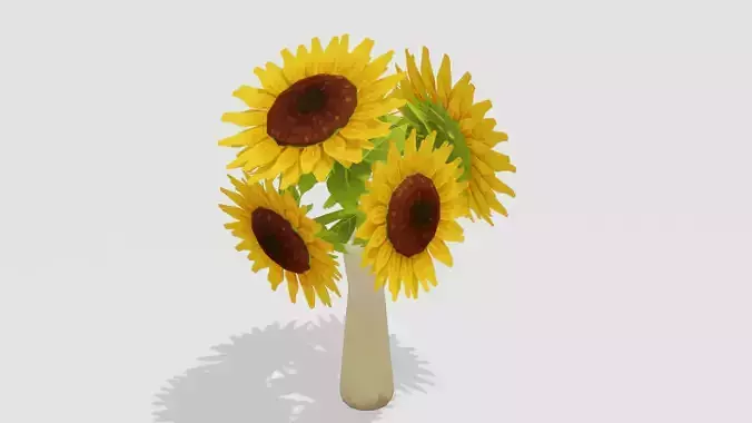 Sunflower Vase - Hand Painted