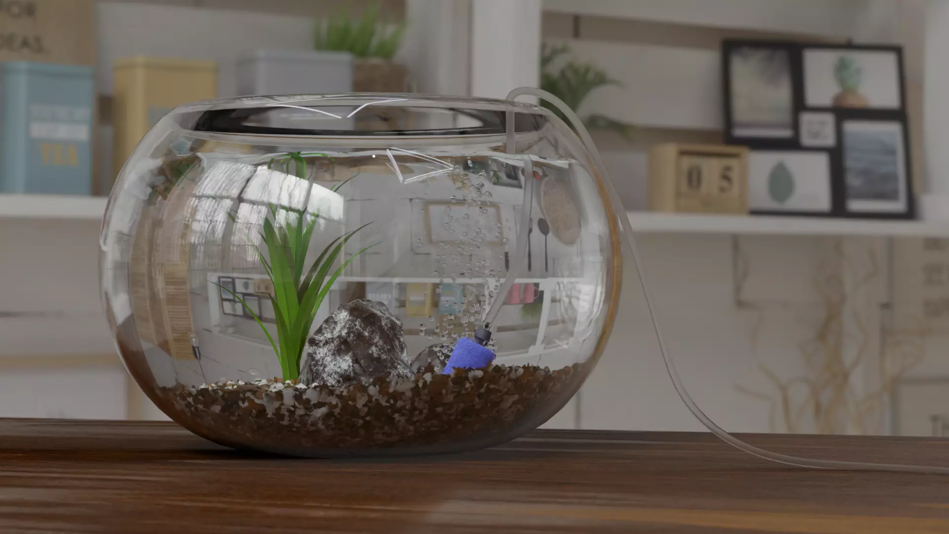 Fish Bowl Free low-poly 3D model