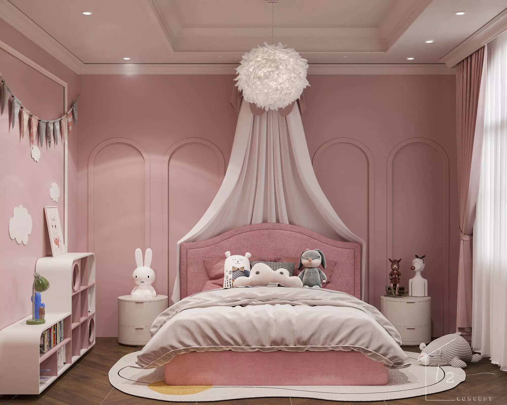 bedroom for girl 3D model