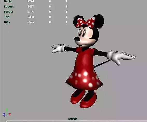 Minnie Mouse AAA Low-poly 3D model
