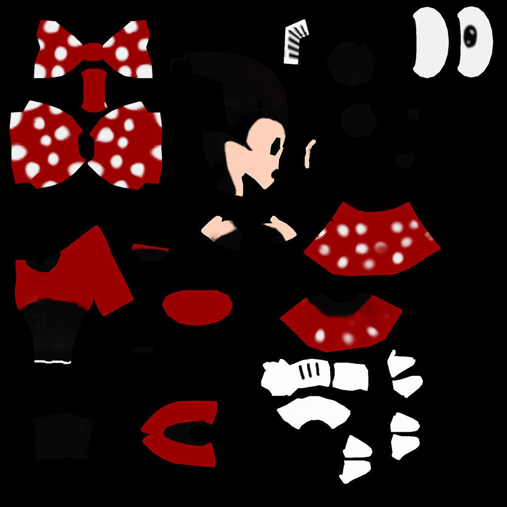 Minnie Mouse AAA Low-poly 3D model_12